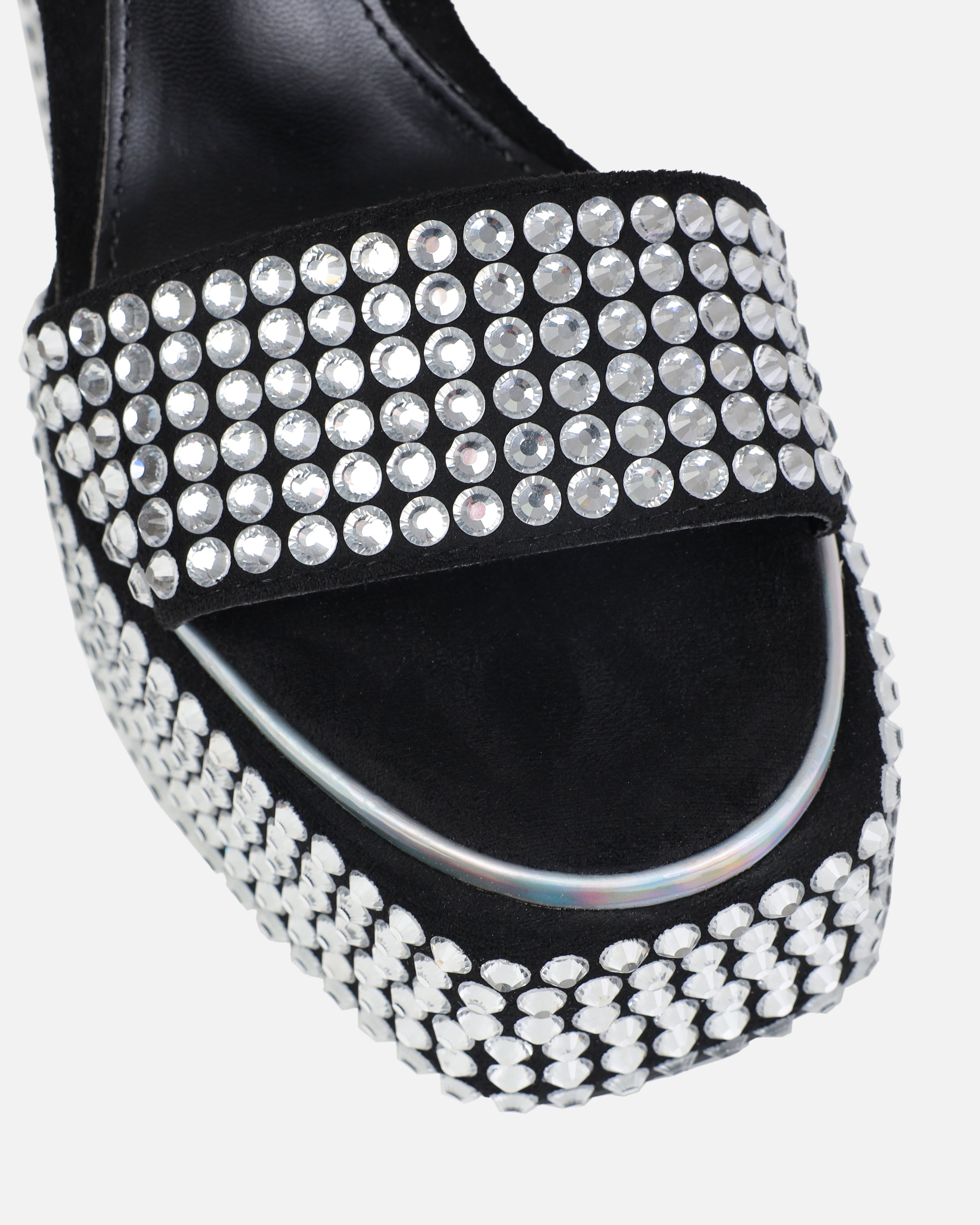 Simrah Black Diamante Platform Heels | SIMMI London