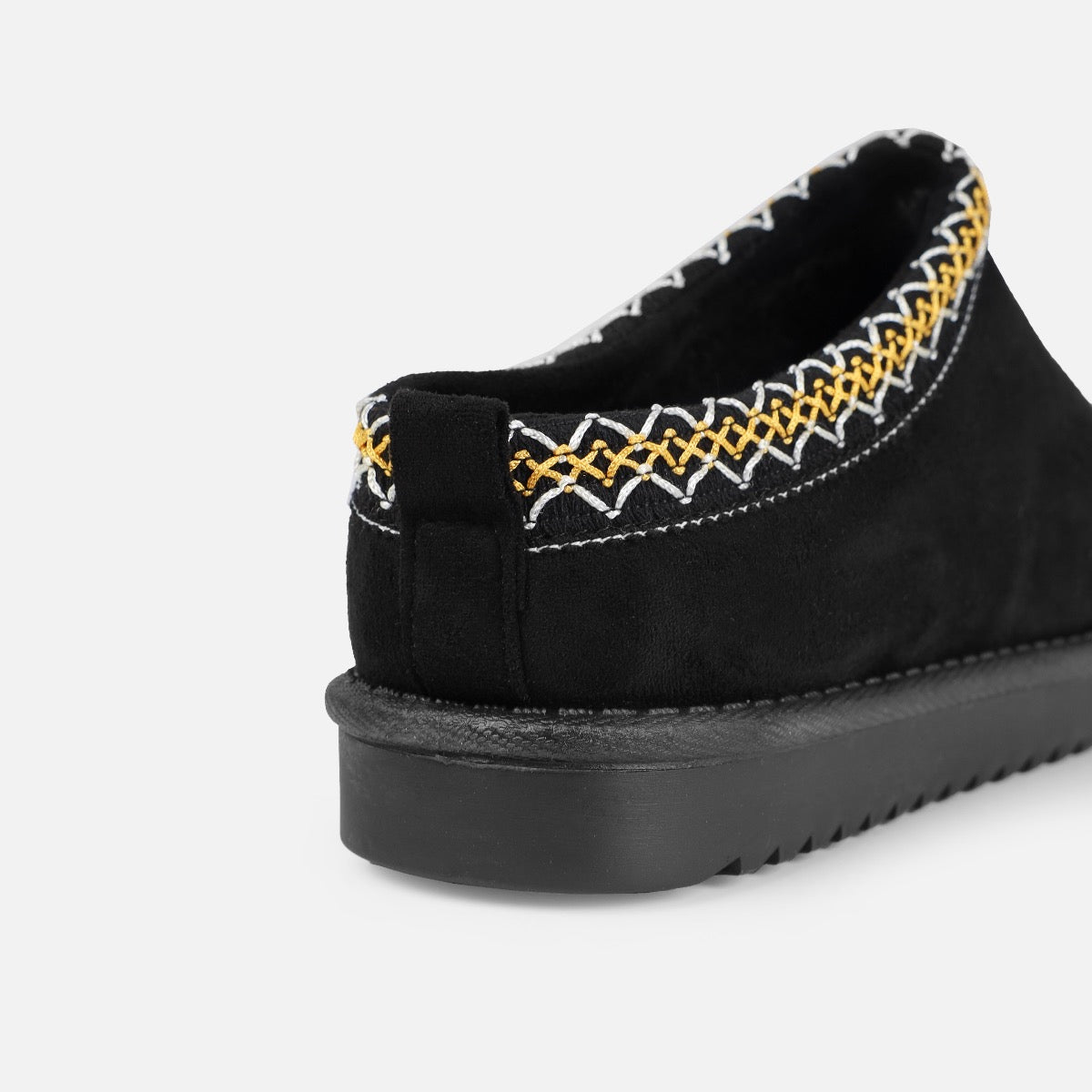 Snug Black Faux Fur Lined Slippers | SIMMI London