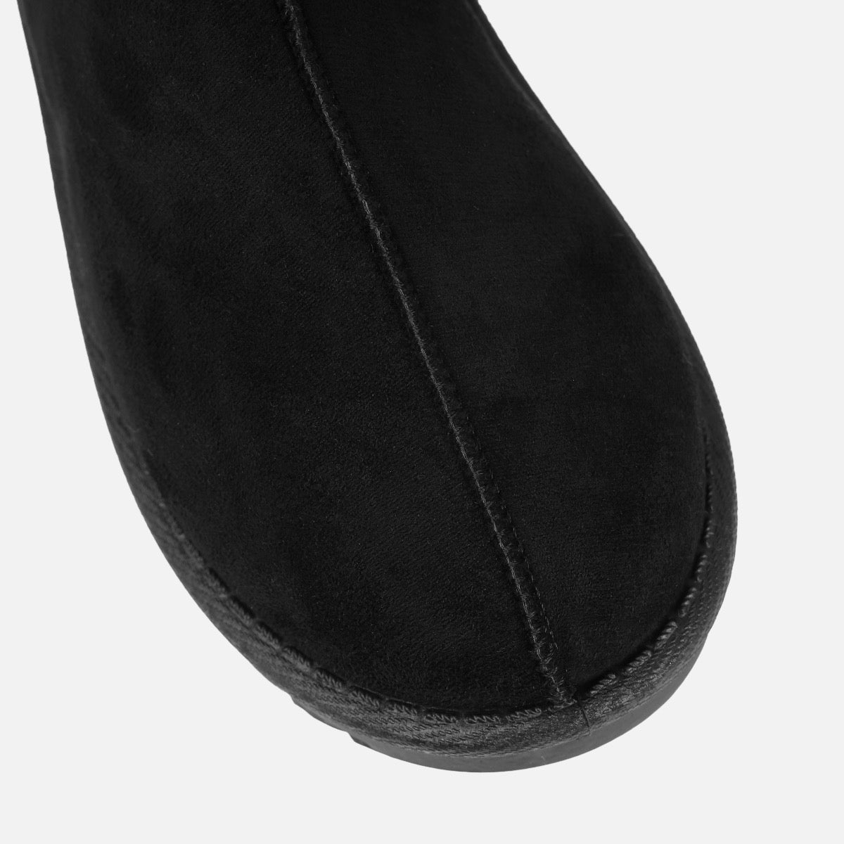 Snug Black Faux Fur Lined Slippers | SIMMI London
