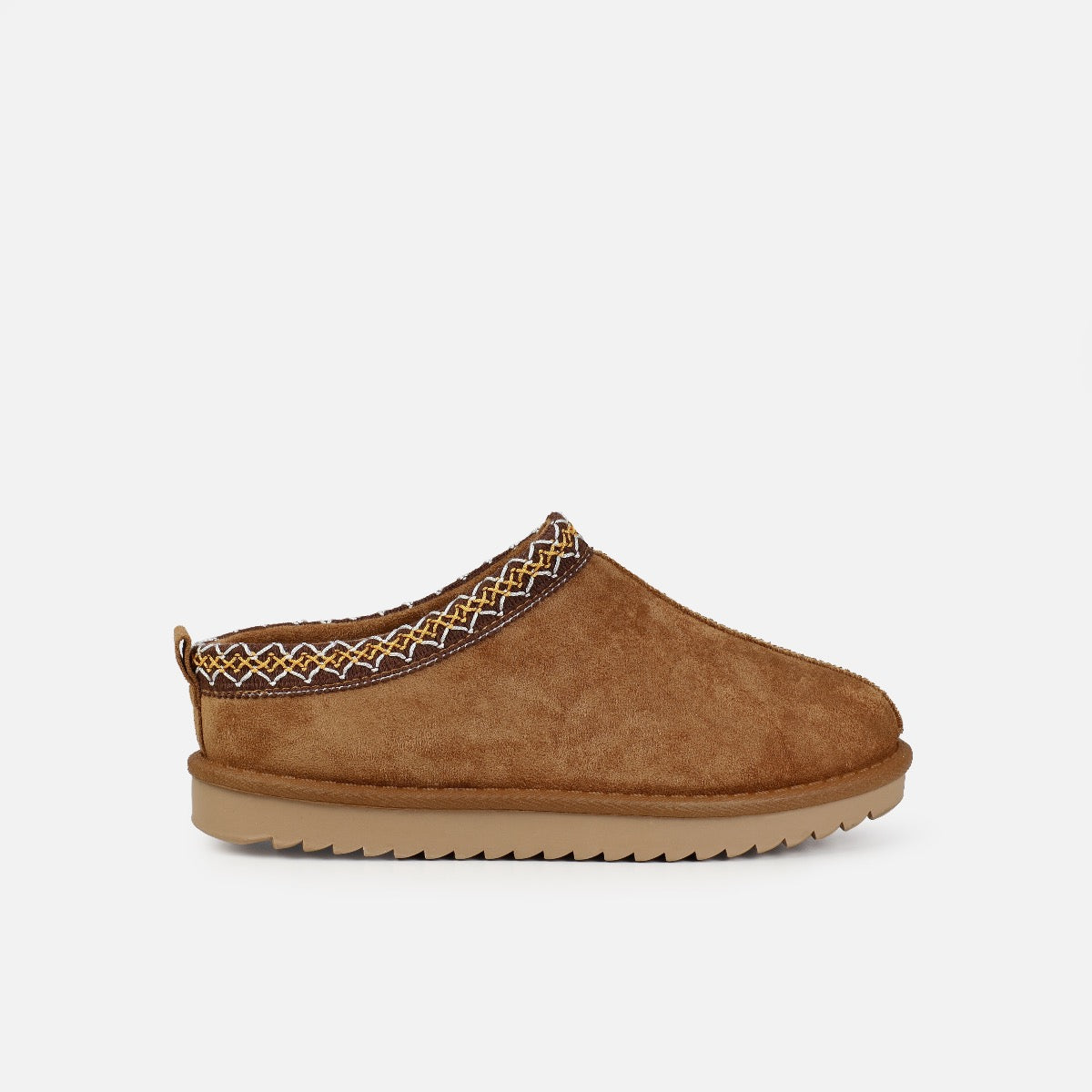 Snug Tan Faux Fur Lined Slippers | SIMMI London