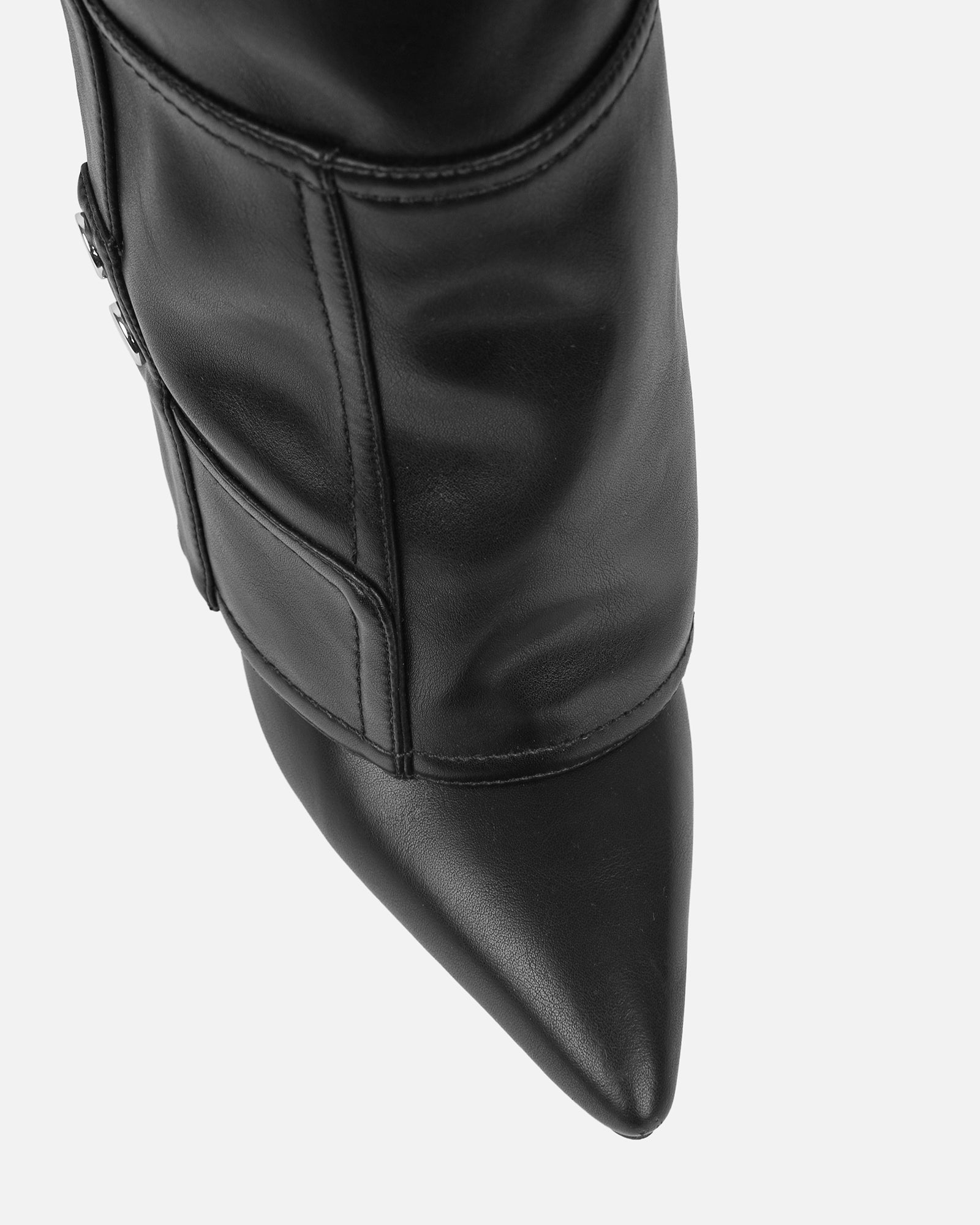 Sonny black fold over wedge knee boots | SIMMI London