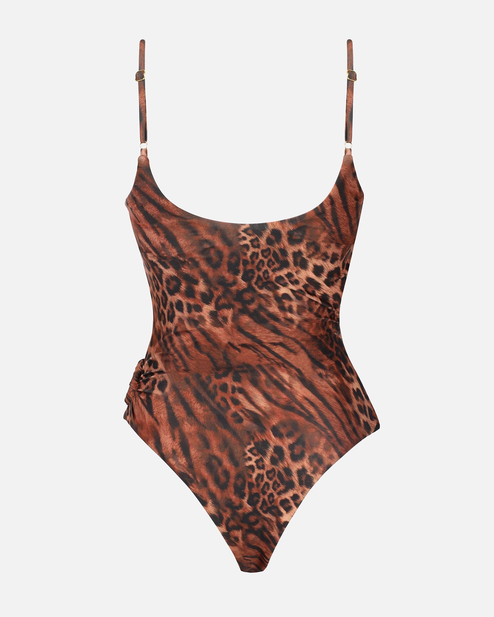 DESARA LEOPARD CUT OUT RING TRIM SWIMSUIT | SIMMI London