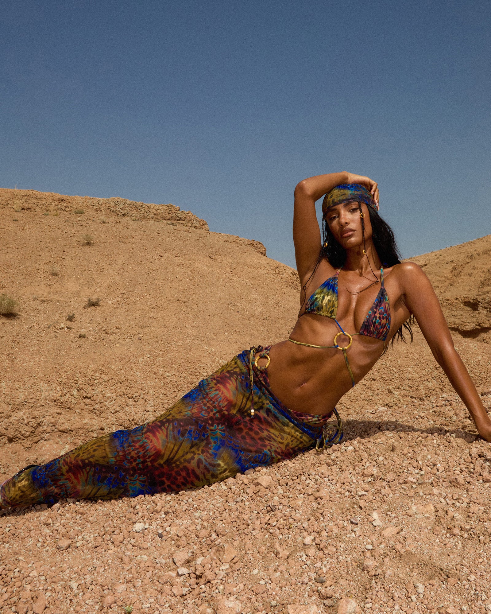 RIANA BUTTERFLY PRINT MESH MAXI SKIRT | SIMMI London