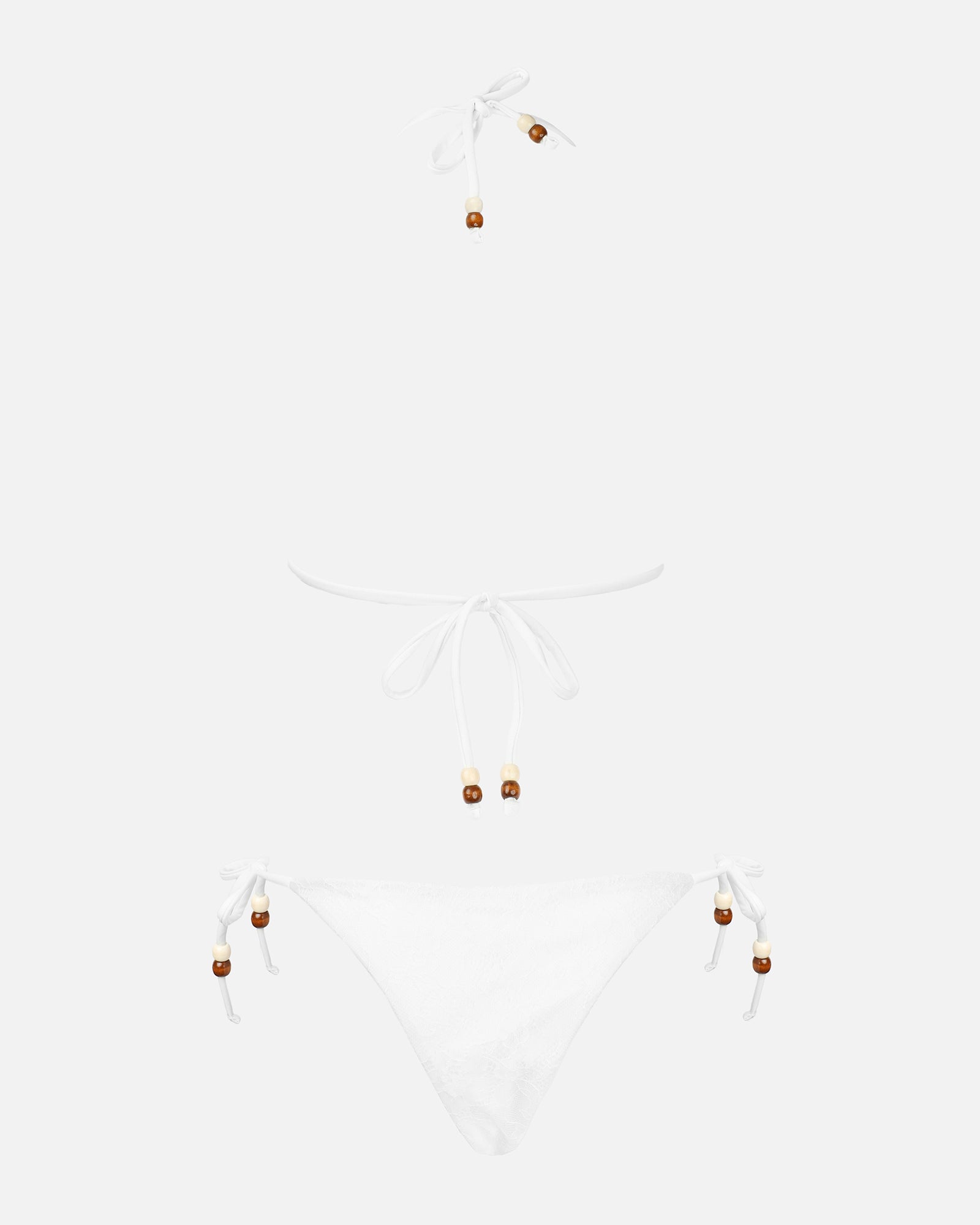 MIRA WHITE LACE BEADED BIKINI SET | SIMMI London
