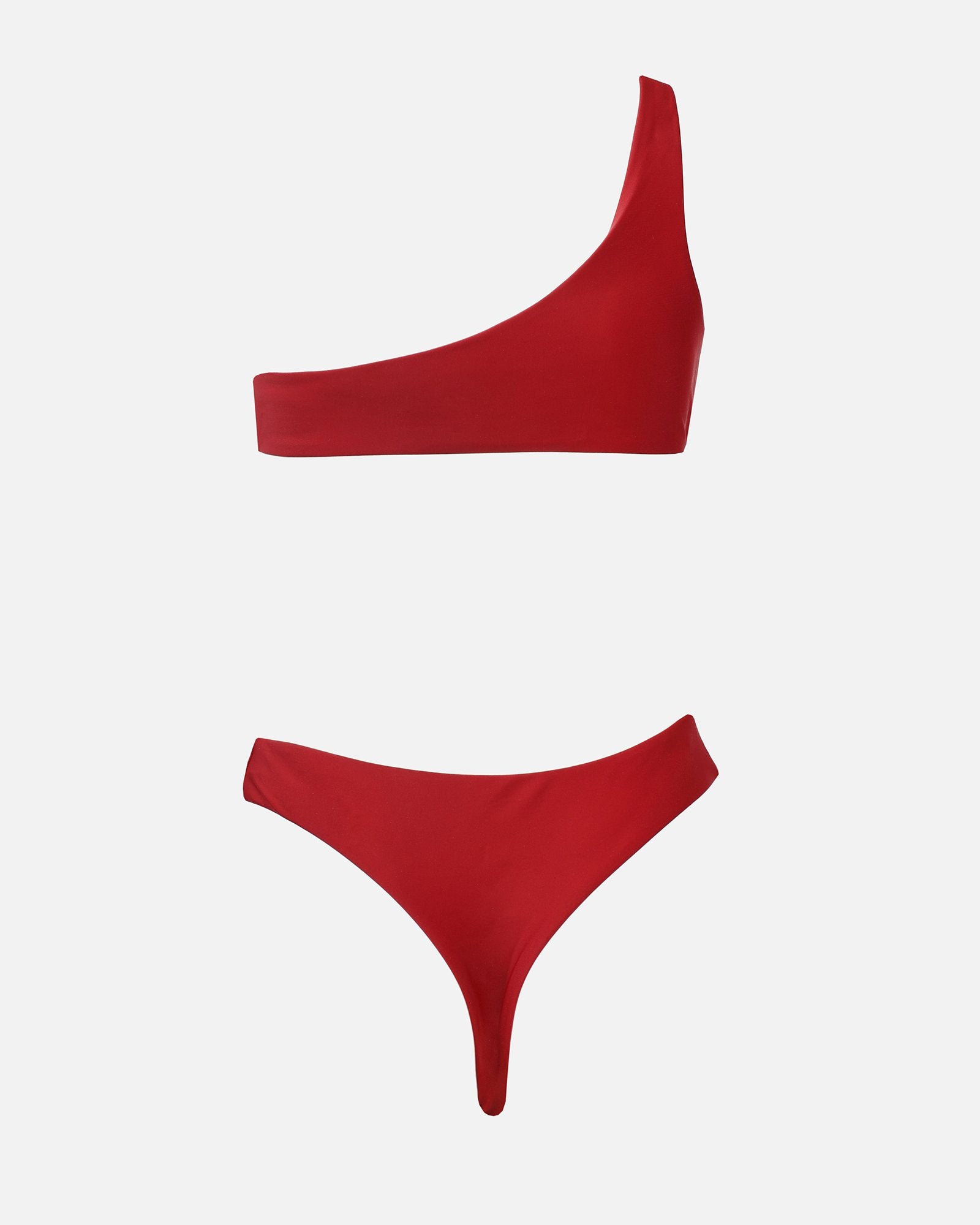 AMARA DEEP RED RING TRIM CUT OUT SWIMSUIT | SIMMI London