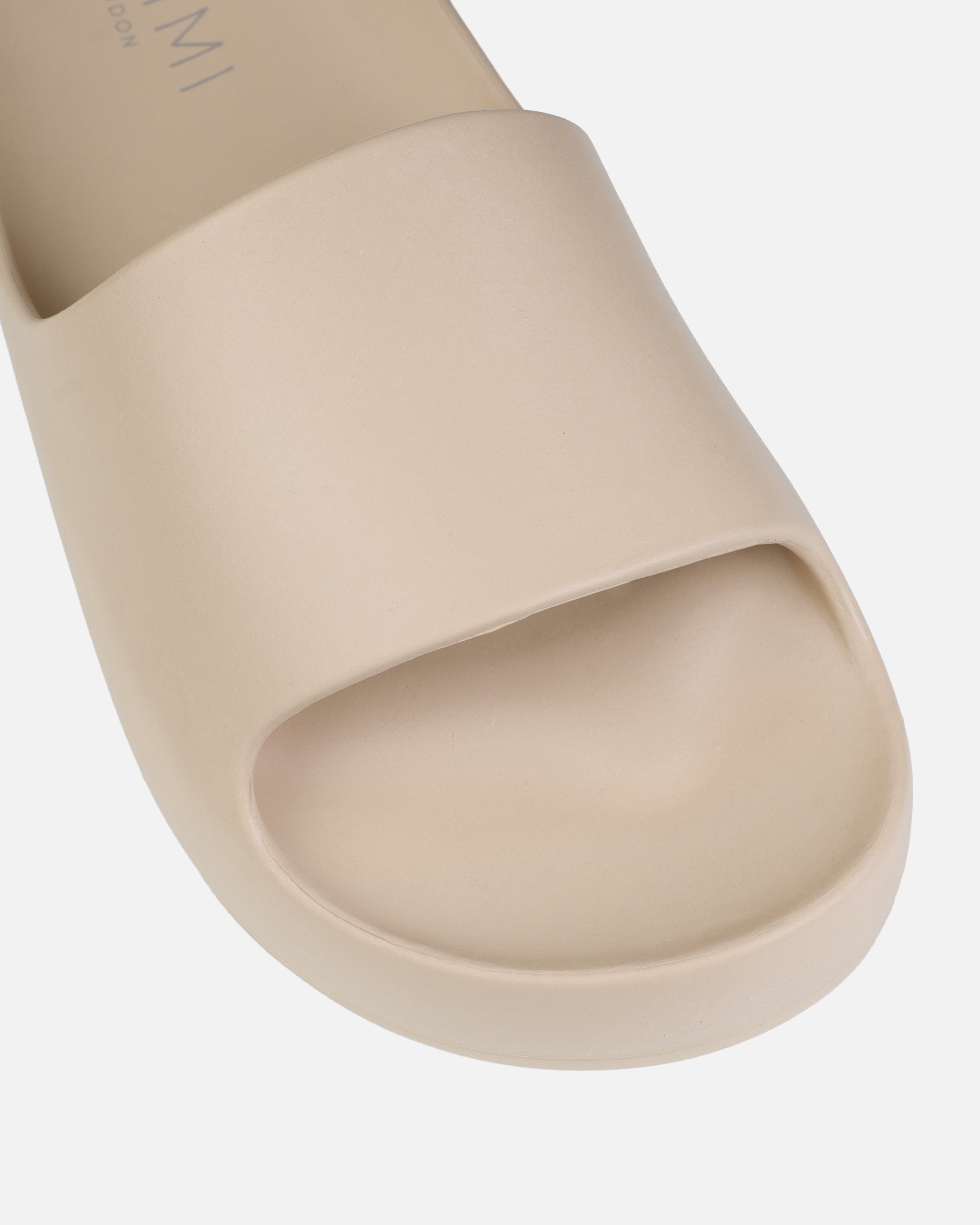 Tasha Ghouri Sunshine Mocha Flatform Moulded Sliders | SIMMI London