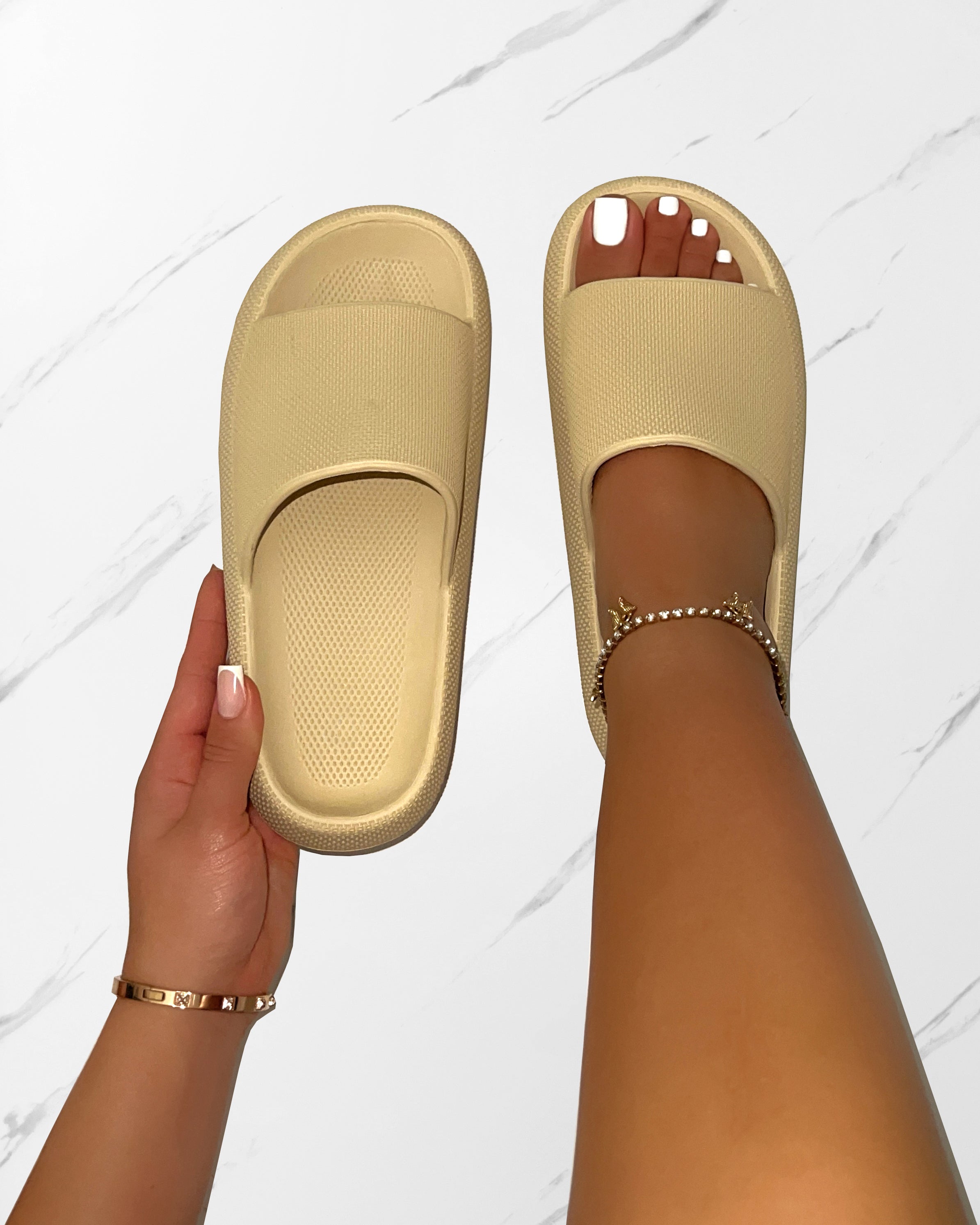 Surf Bone Moulded Flatform Slides | SIMMI London