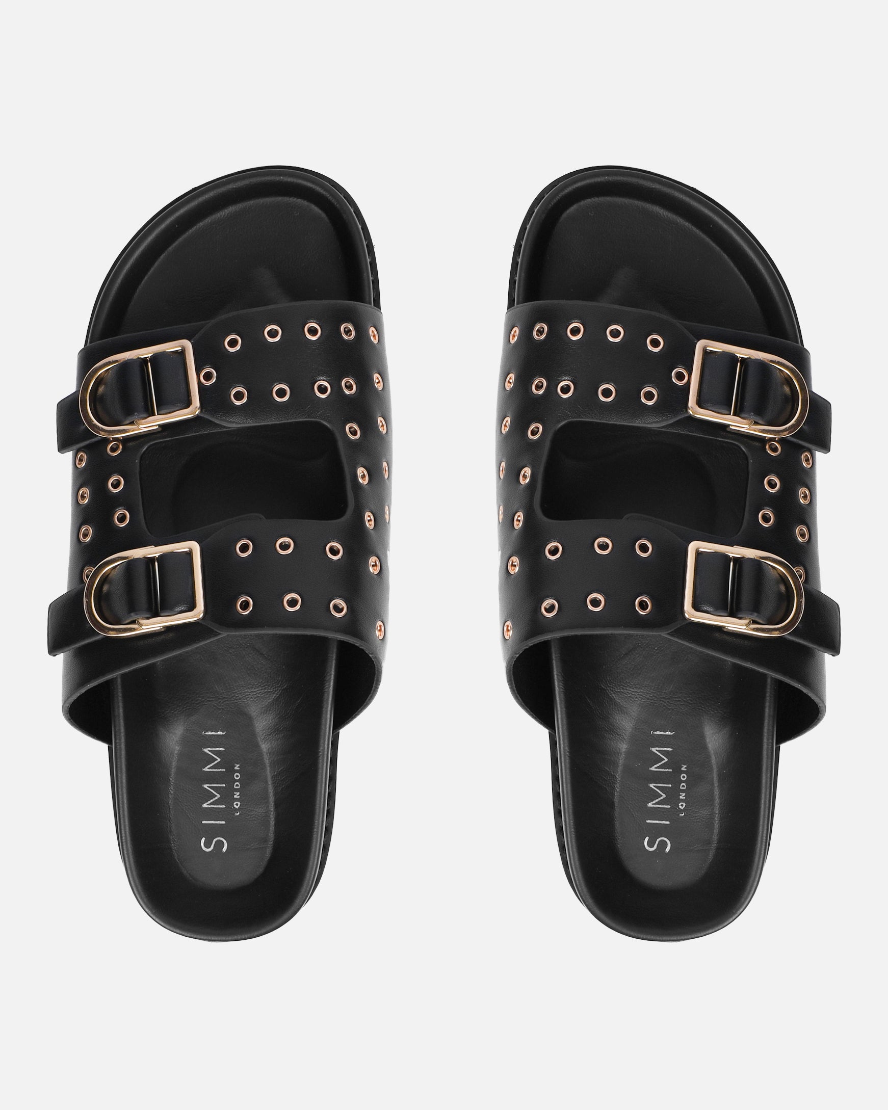 Tabi Black Slider Sandals | SIMMI London
