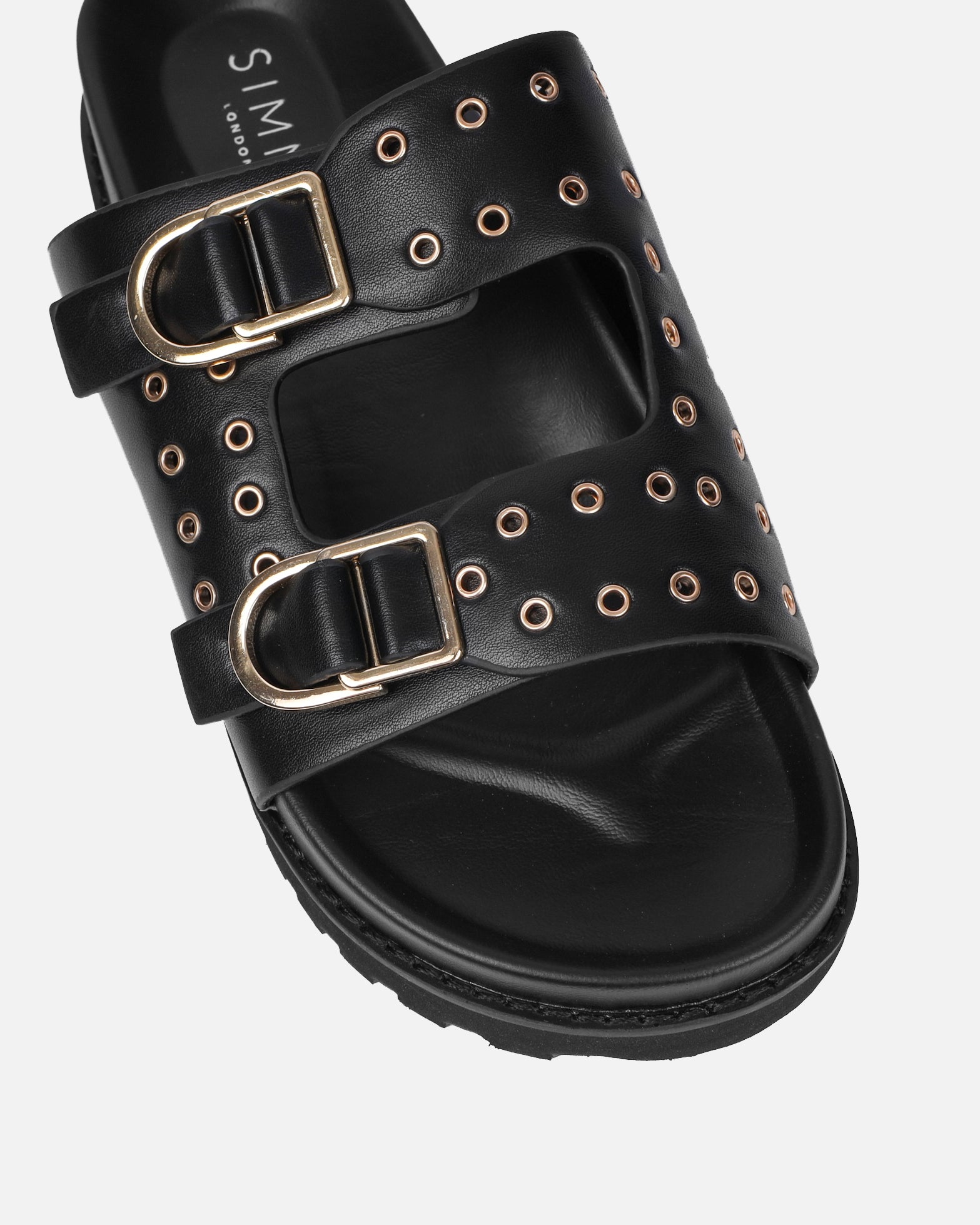 Tabi Black Slider Sandals | SIMMI London
