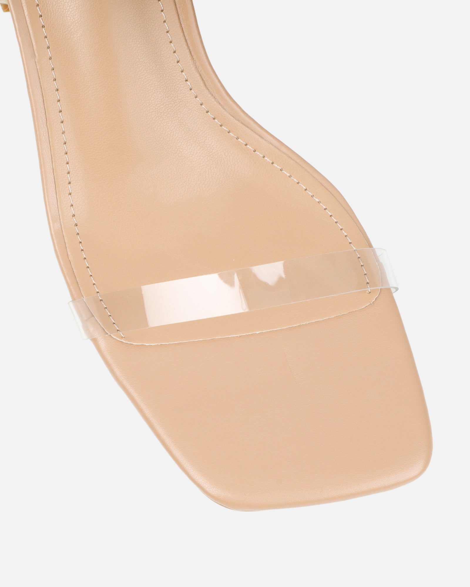 Thames Clear Nude Espadrille Block Heeled Sandals | SIMMI London