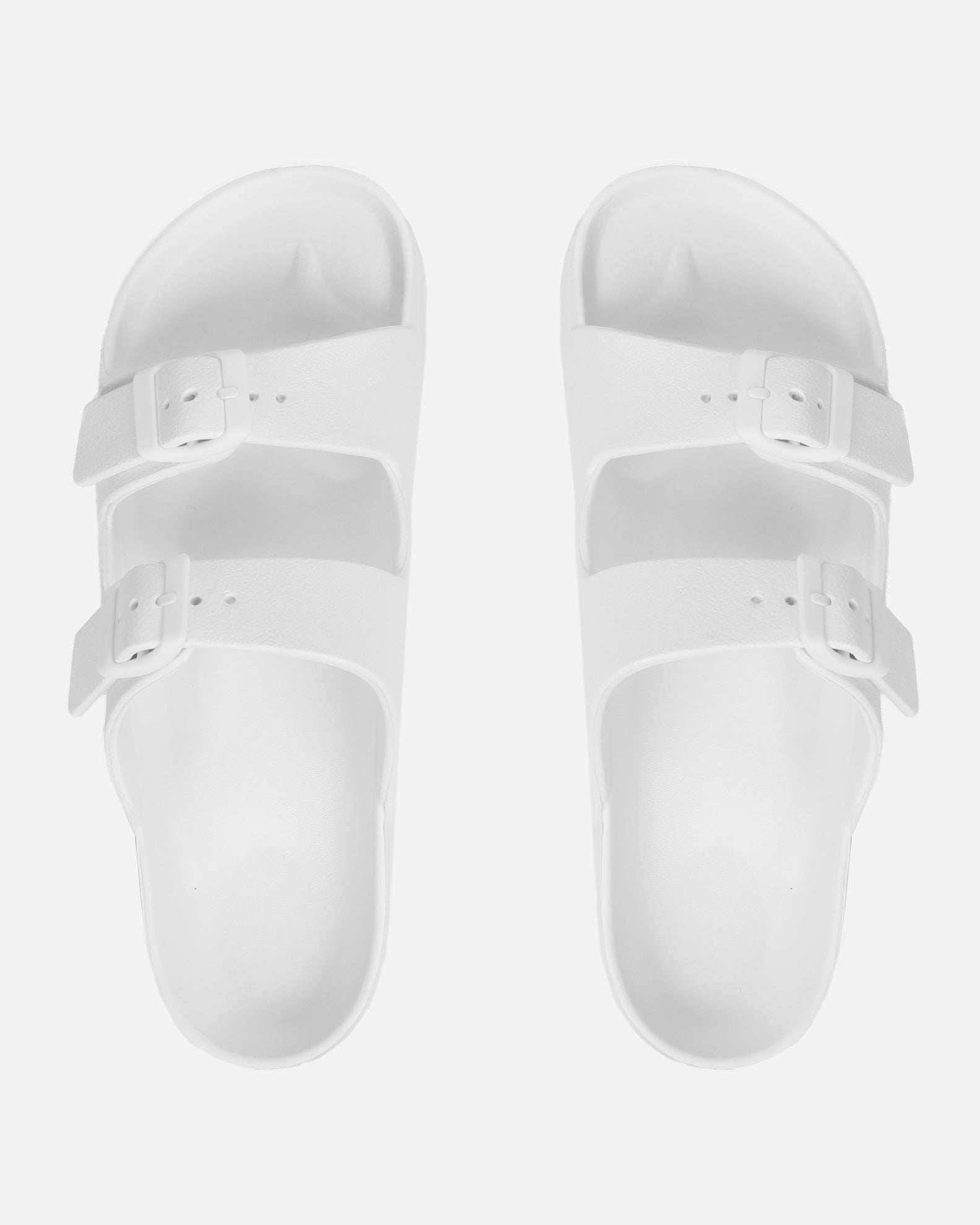 Tropix White Double Strap Slide Sandals | SIMMI London