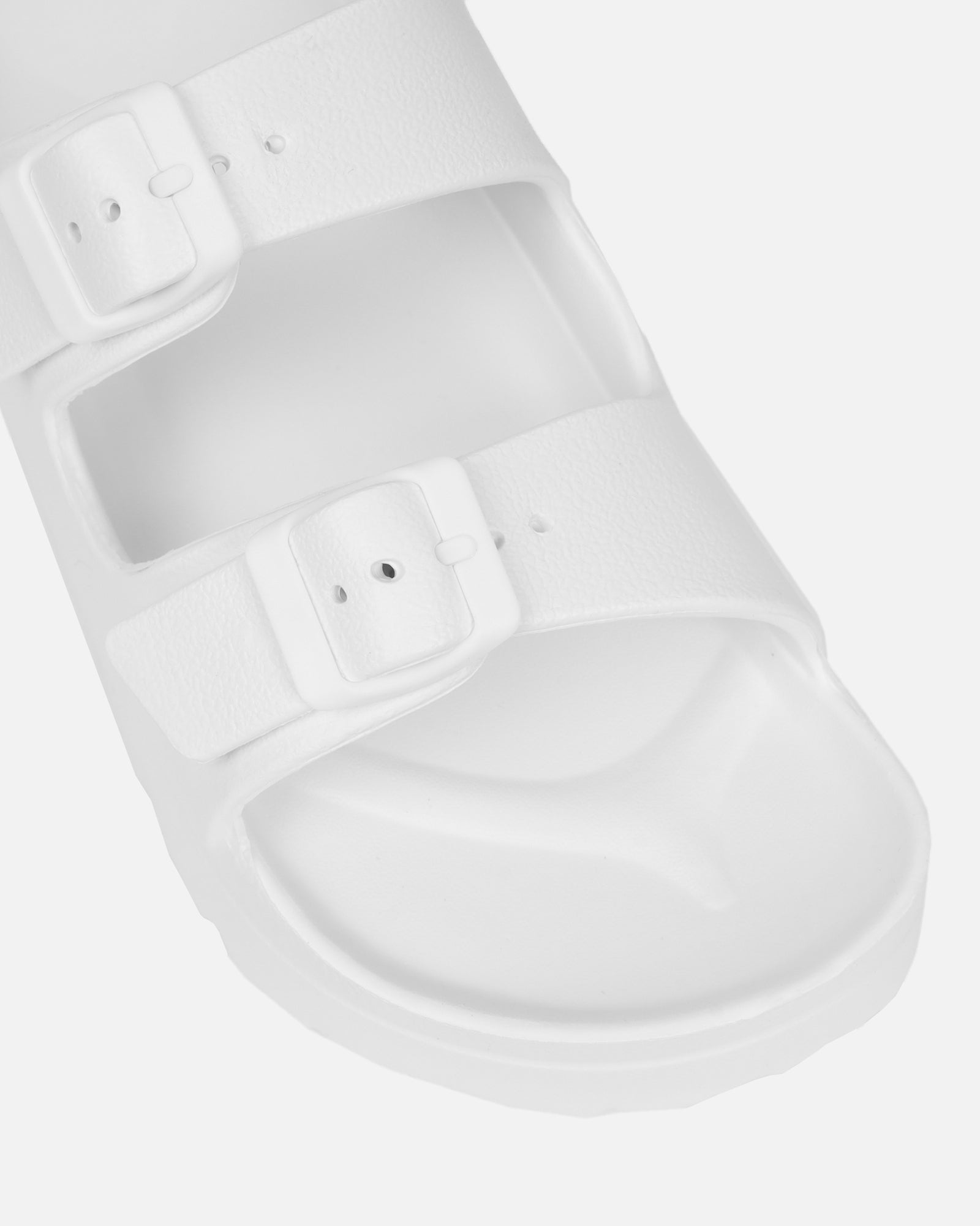 Tropix White Double Strap Slide Sandals | SIMMI London