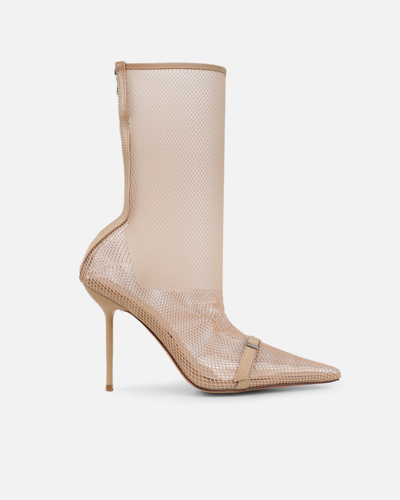 Veronika Nude Mesh Heeled Sandals | SIMMI London