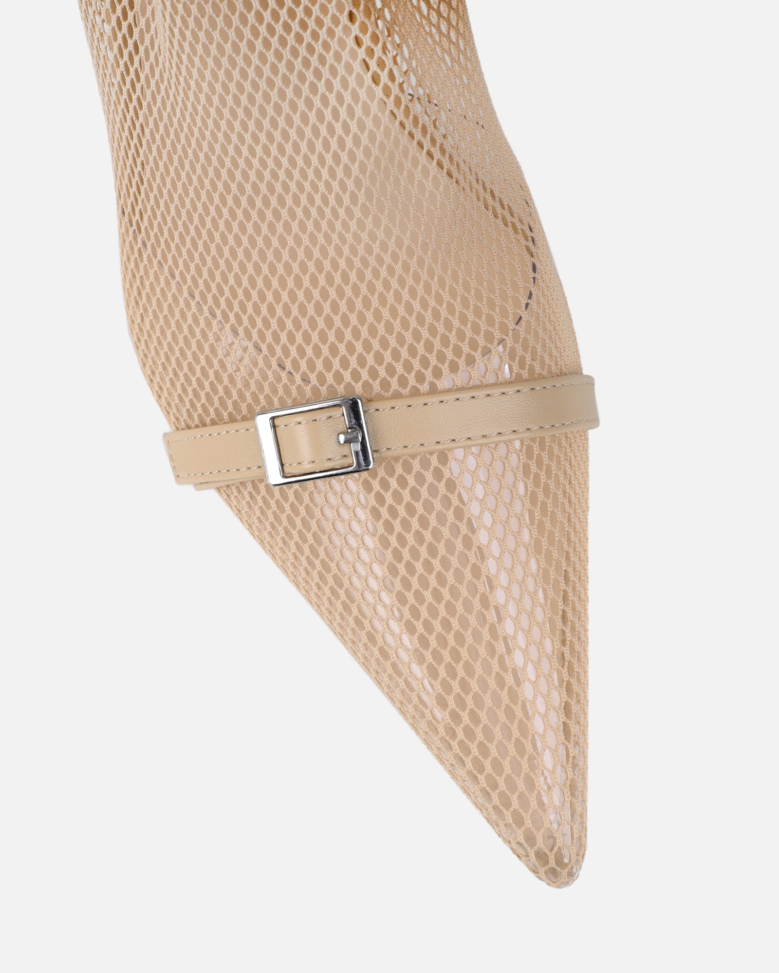 Veronika Nude Mesh Heeled Sandals | SIMMI London