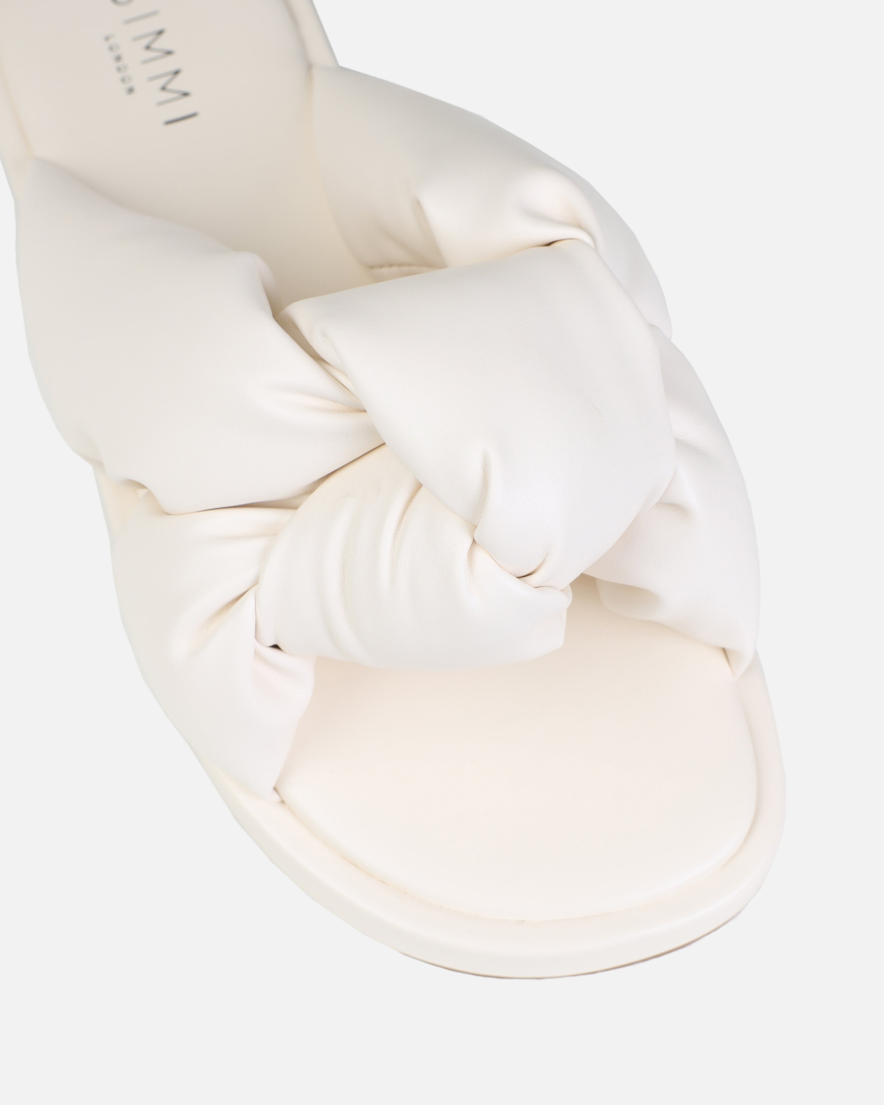 Vetta Stone Padded Knot Flat Slides | SIMMI London