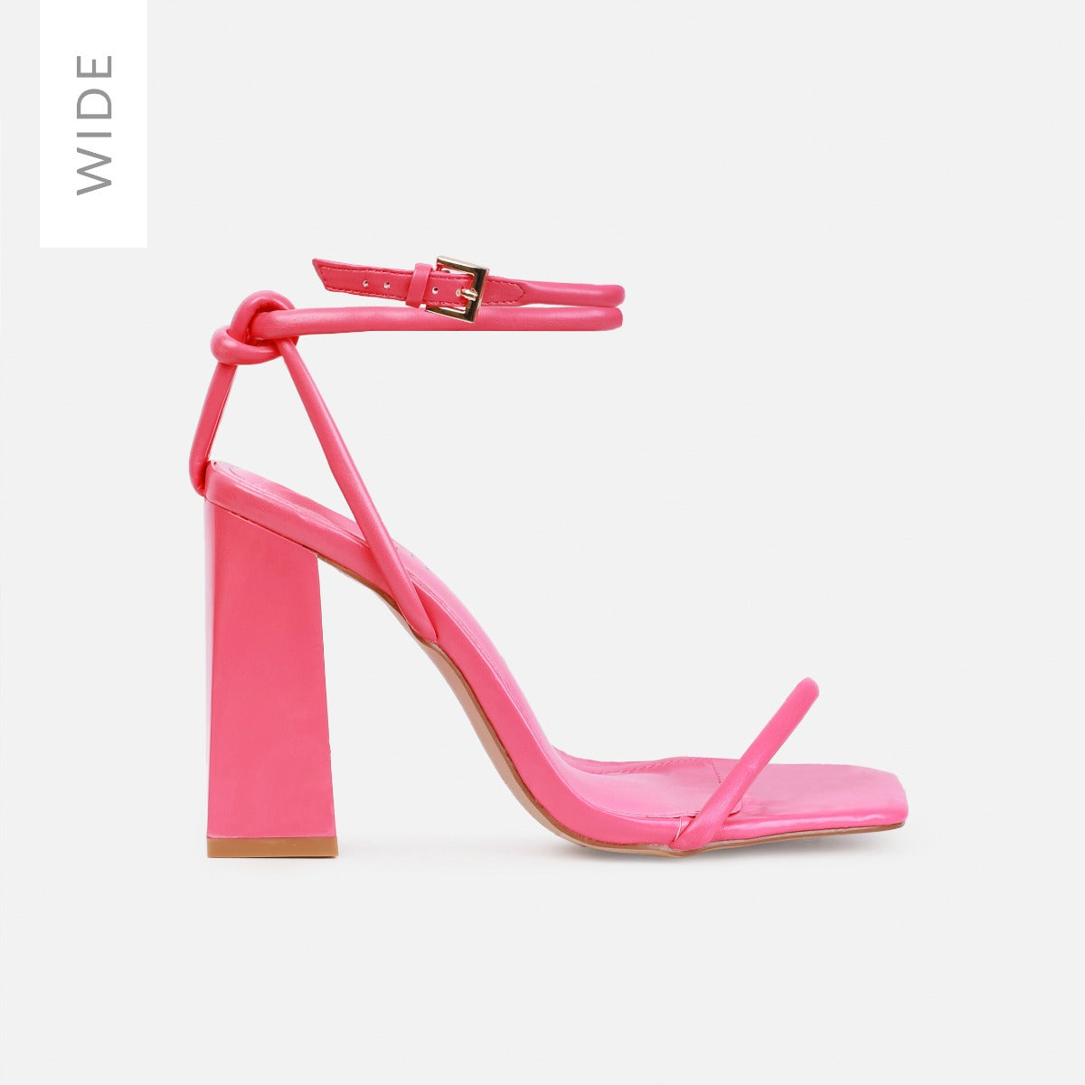 Gamela Wide Fit Fuchsia Pink Block Heels | SIMMI London