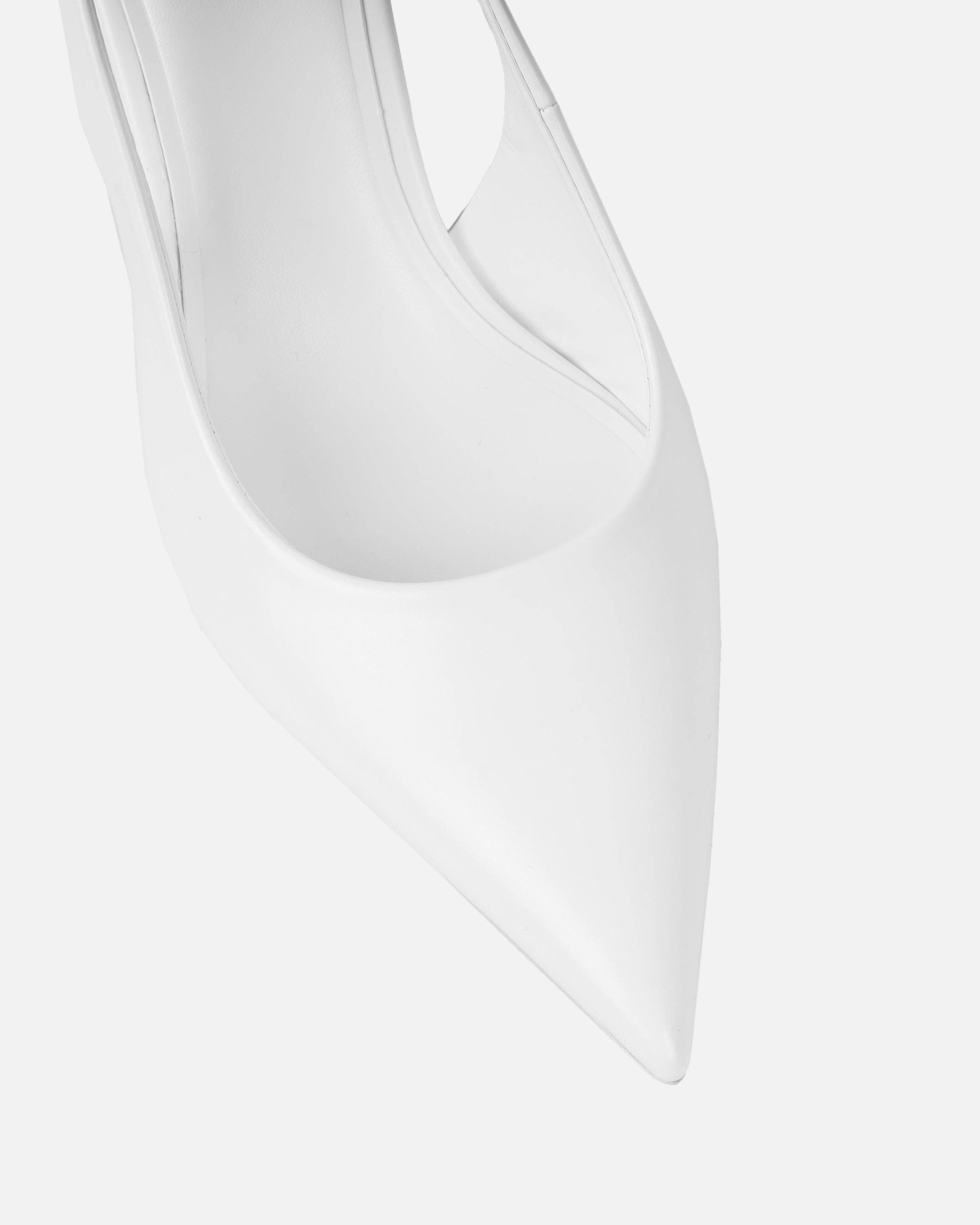 Liorra Wide Fit White Sling Back Court Shoes | SIMMI London 