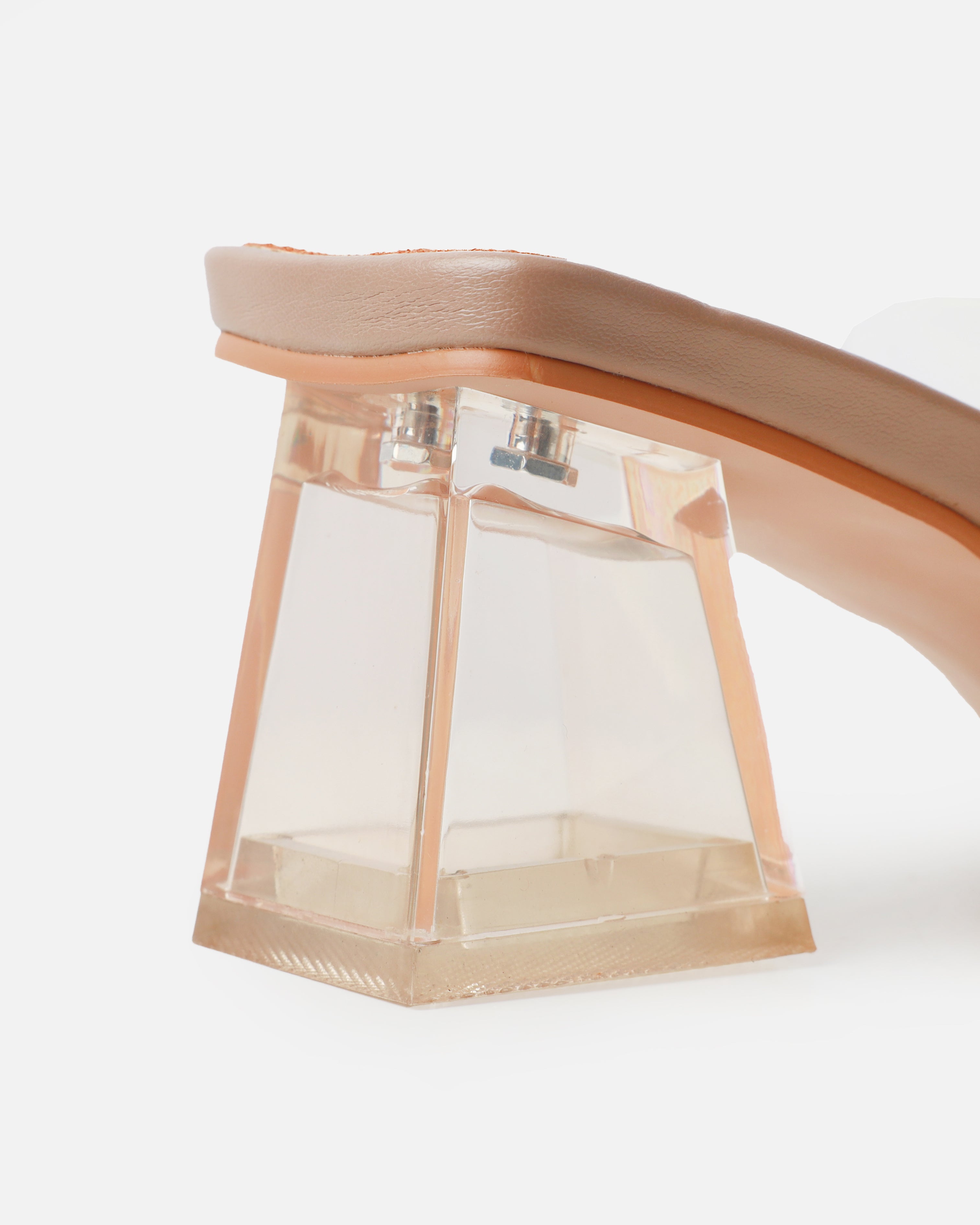 Priscilla Wide Fit Clear Low Block Heels | SIMMI London