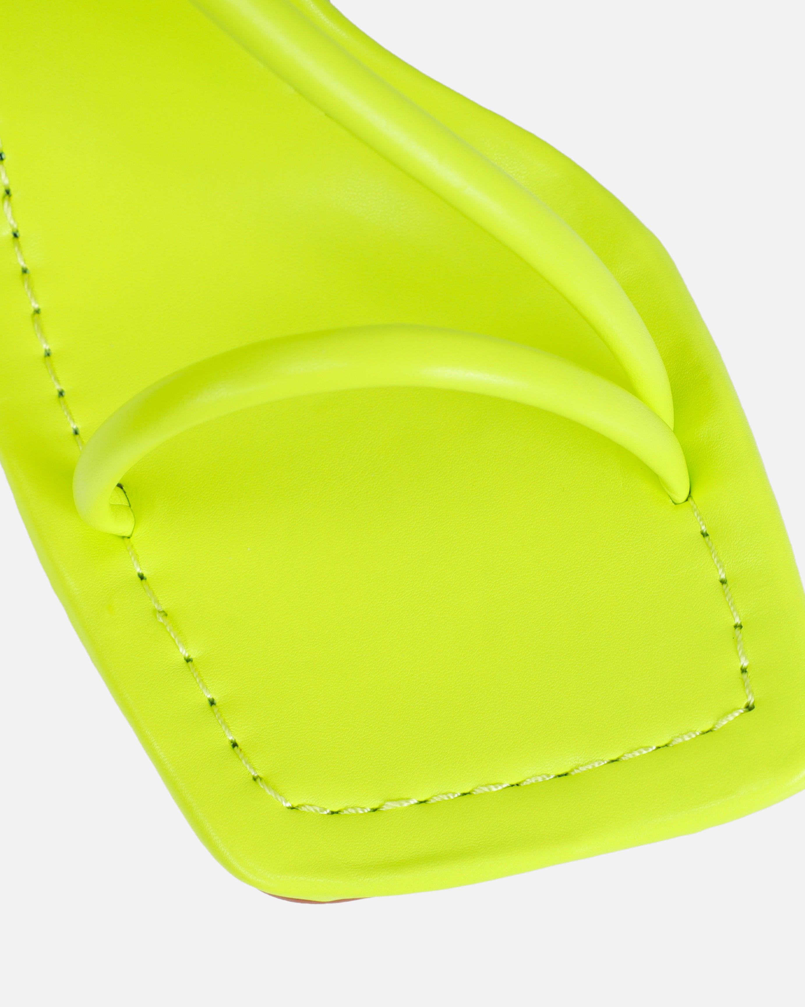 Xylia Lime Green Strappy Mid Heels | SIMMI London