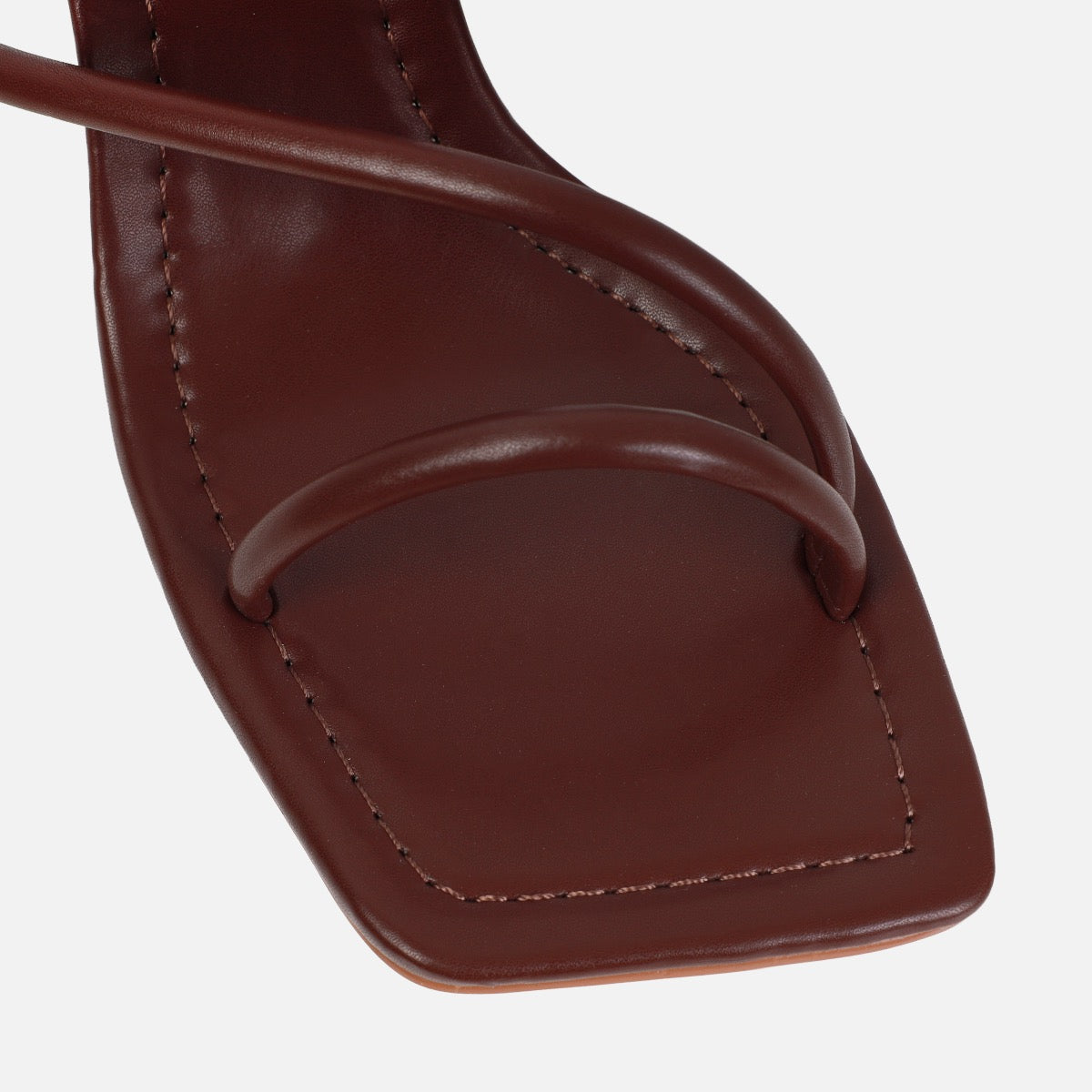 Xylia Brown Strappy Mid Heels | SIMMI London
