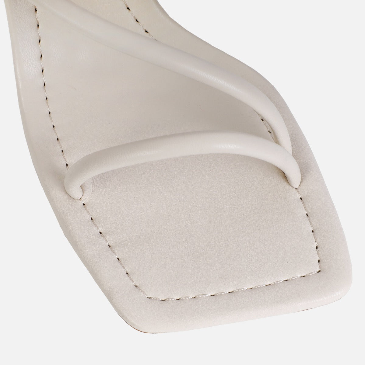 Xylia Ecru Strappy Mid Heels | SIMMI London