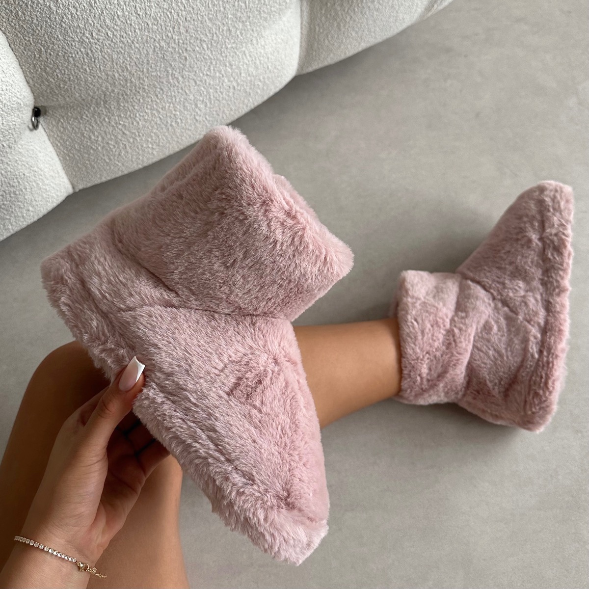 Comfy Blush Fluffy Slipper Boots product