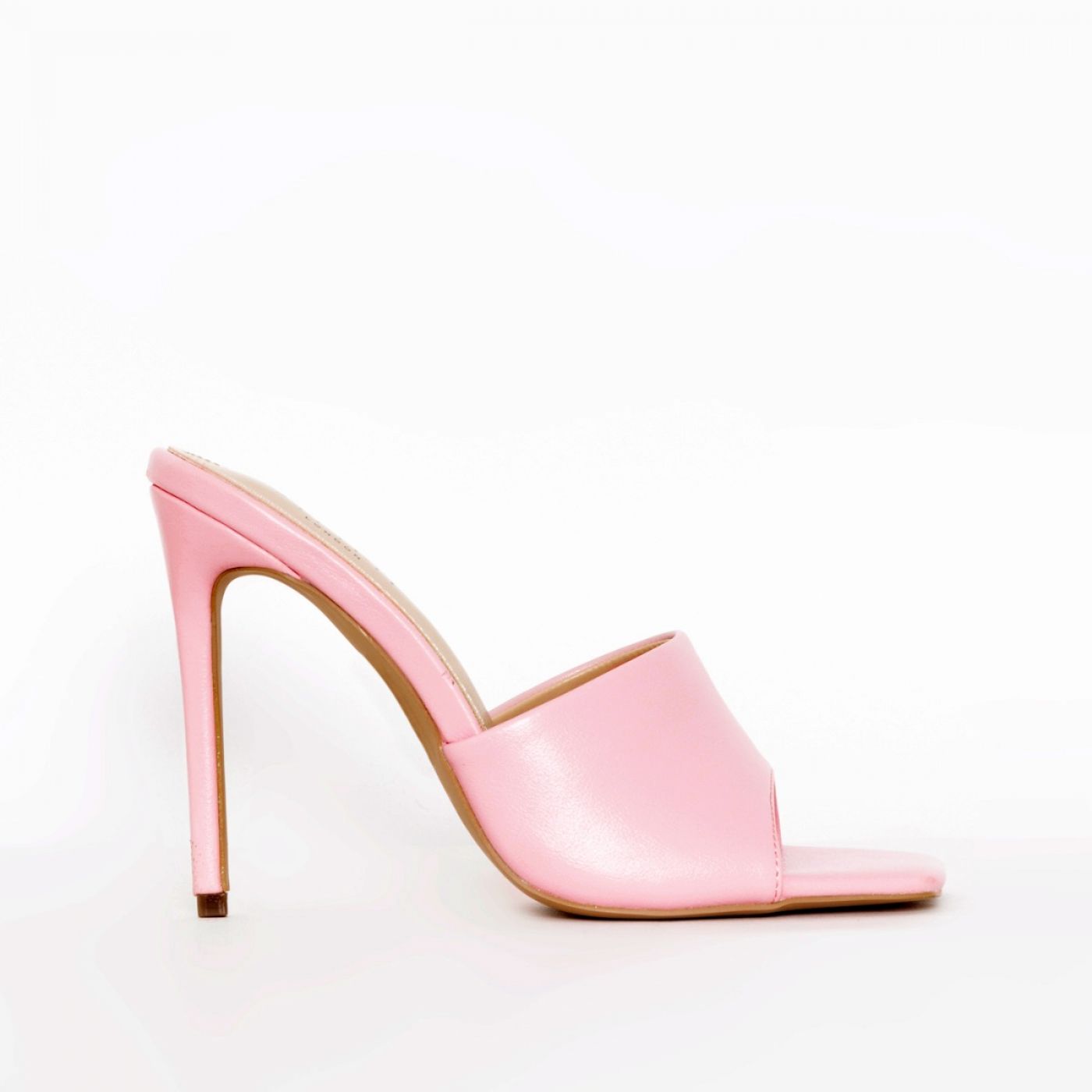 Amalie Rose Pink Stiletto Mule Heels