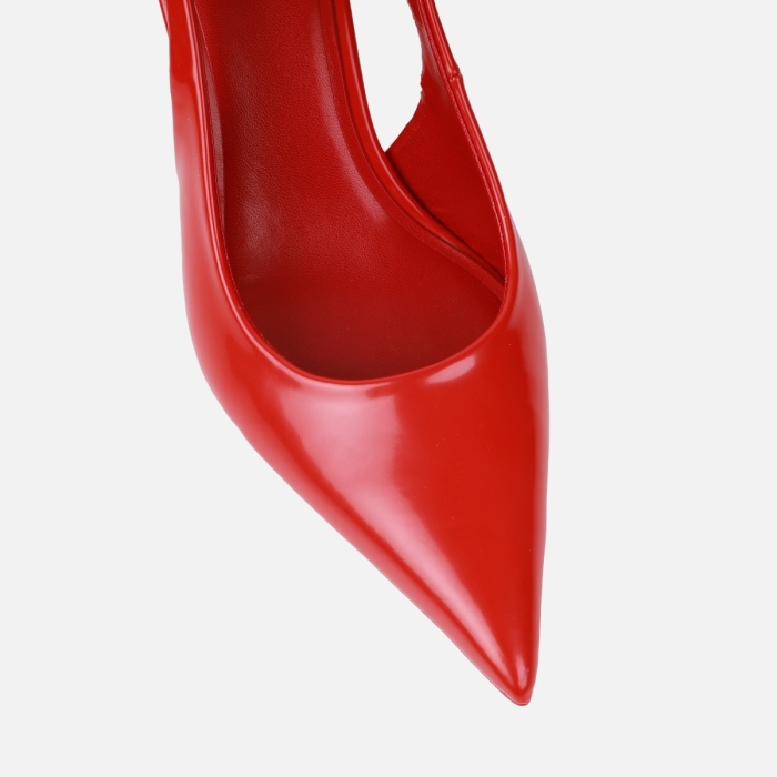 Liorra Red Box Sling Back Court Shoes | SIMMI London