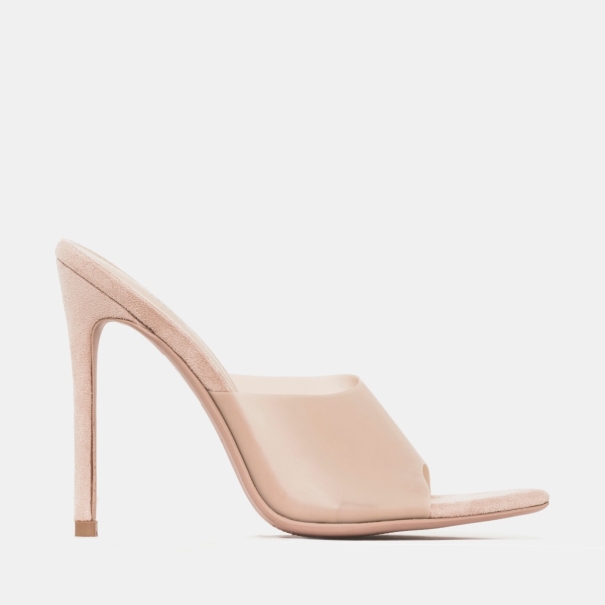 Ayla Baby Pink Frost Stiletto Mules