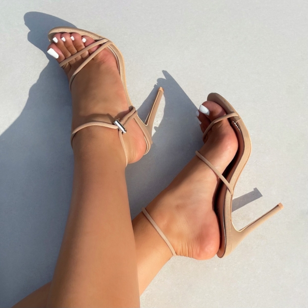 Cherry Nude Strappy Toggle Heels