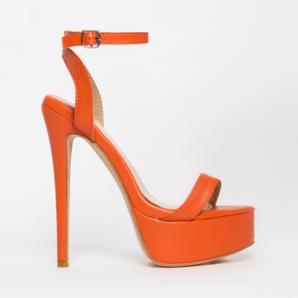 Samara Orange Platform Heels