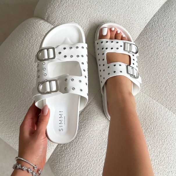 Tabi White Slider Sandals | SIMMI London