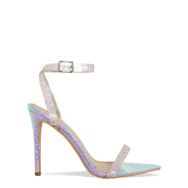 Trixie Rainbow Snake Clear Diamante Heels