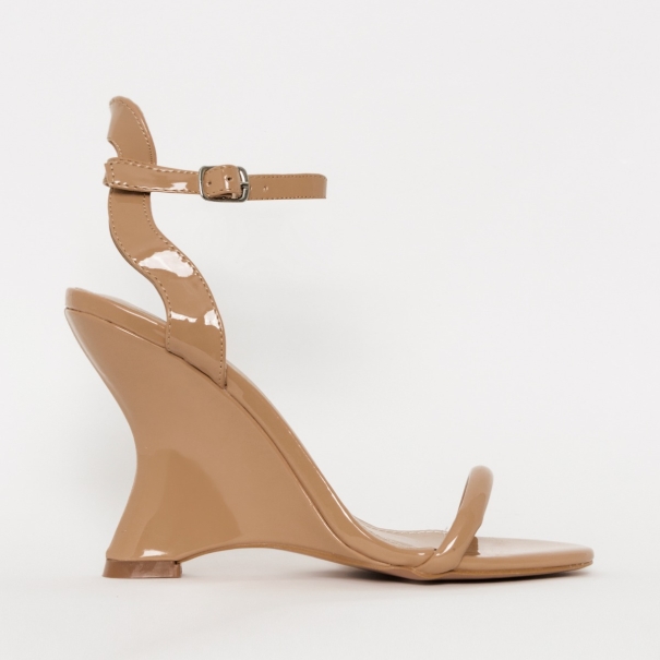 Thea Nude Patent Wedges