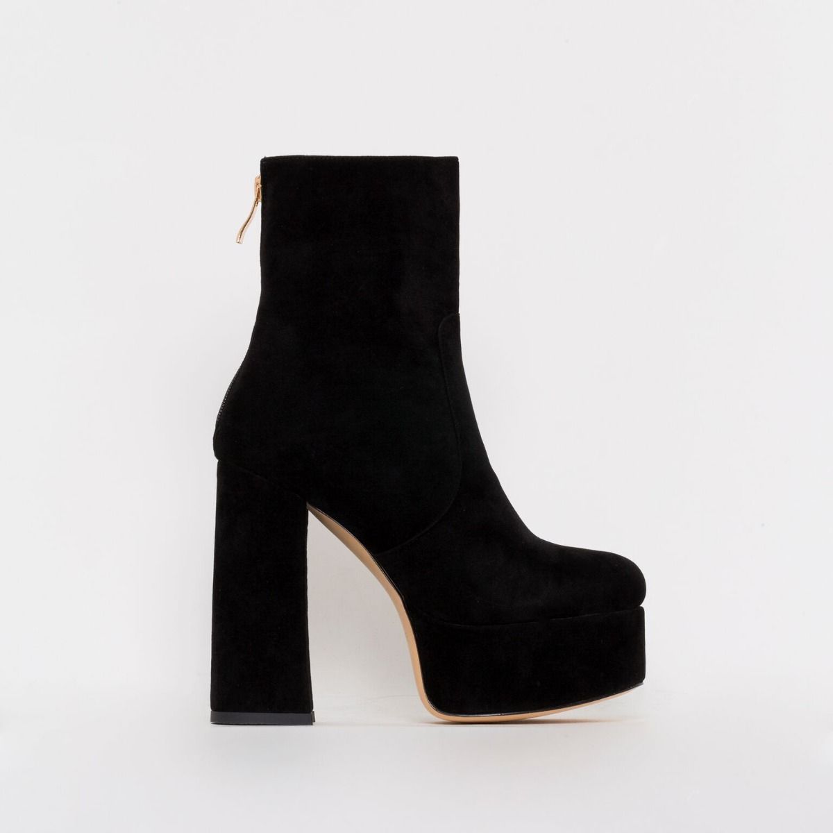 Lacey Black Suede Chunky Platform Ankle 