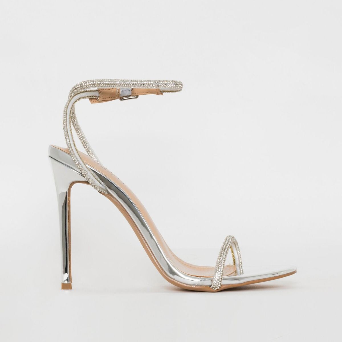 silver stiletto heels