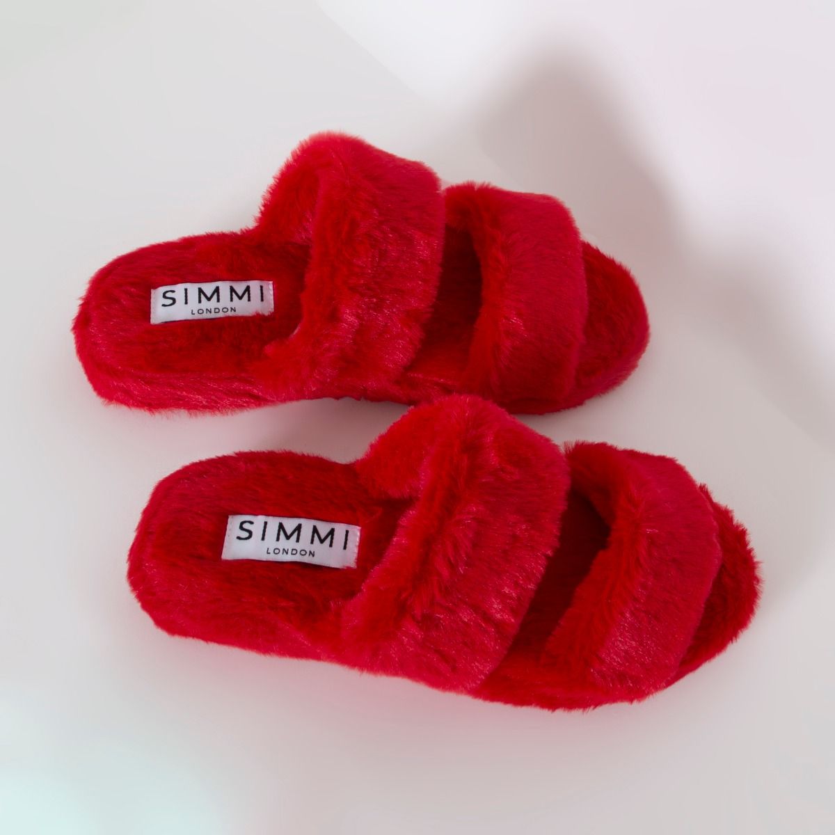 red fluffy slides