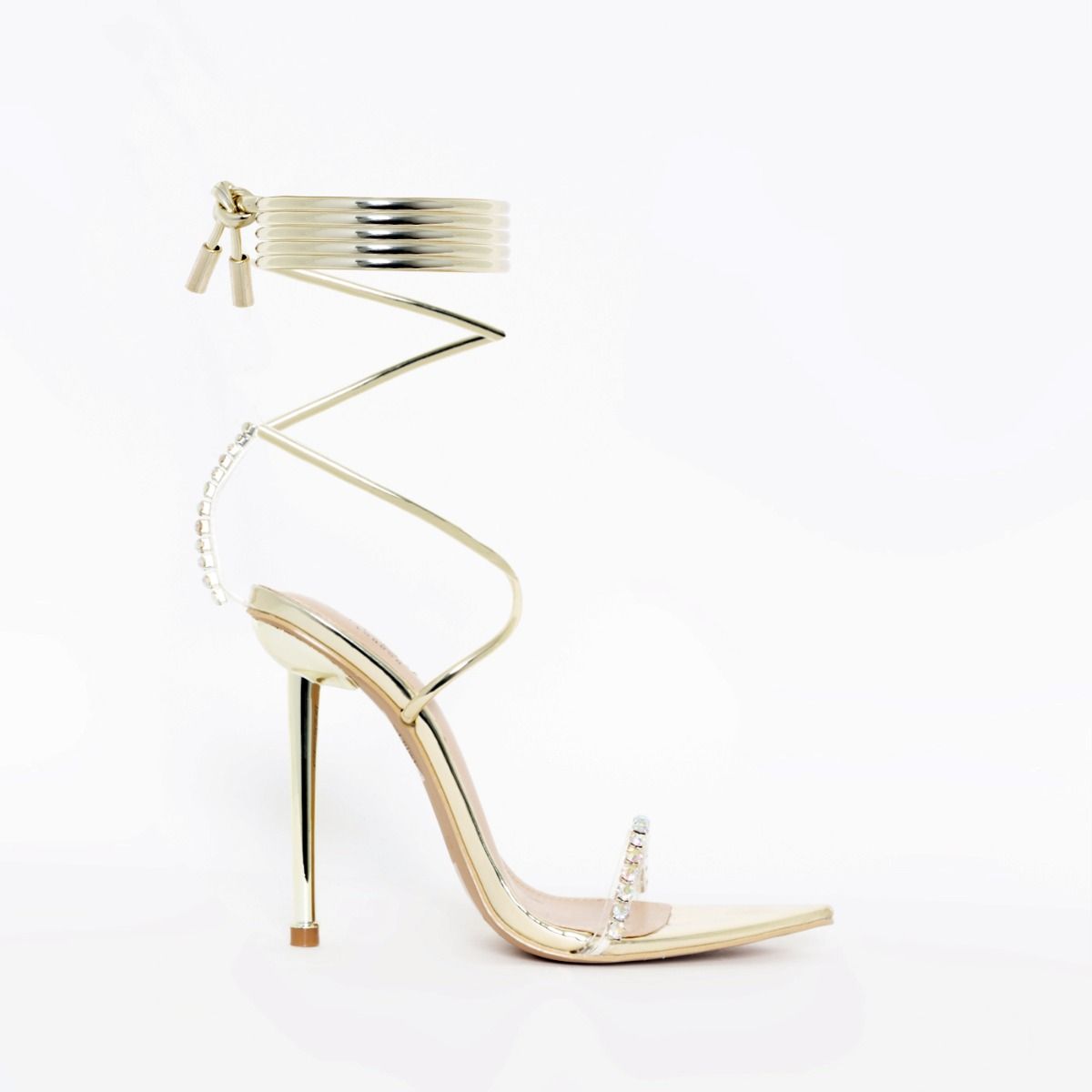 light gold high heels