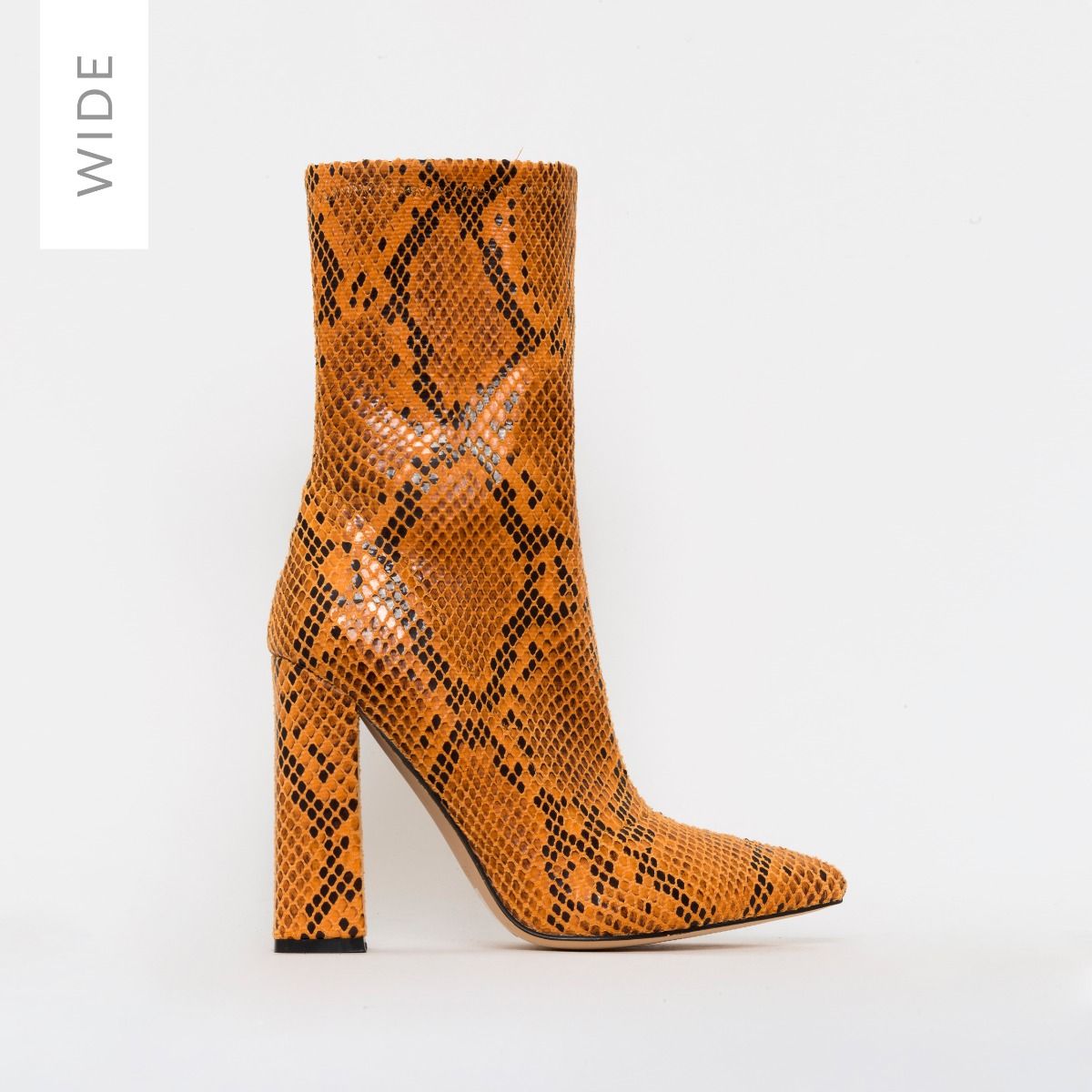 wide fit snake print shoes