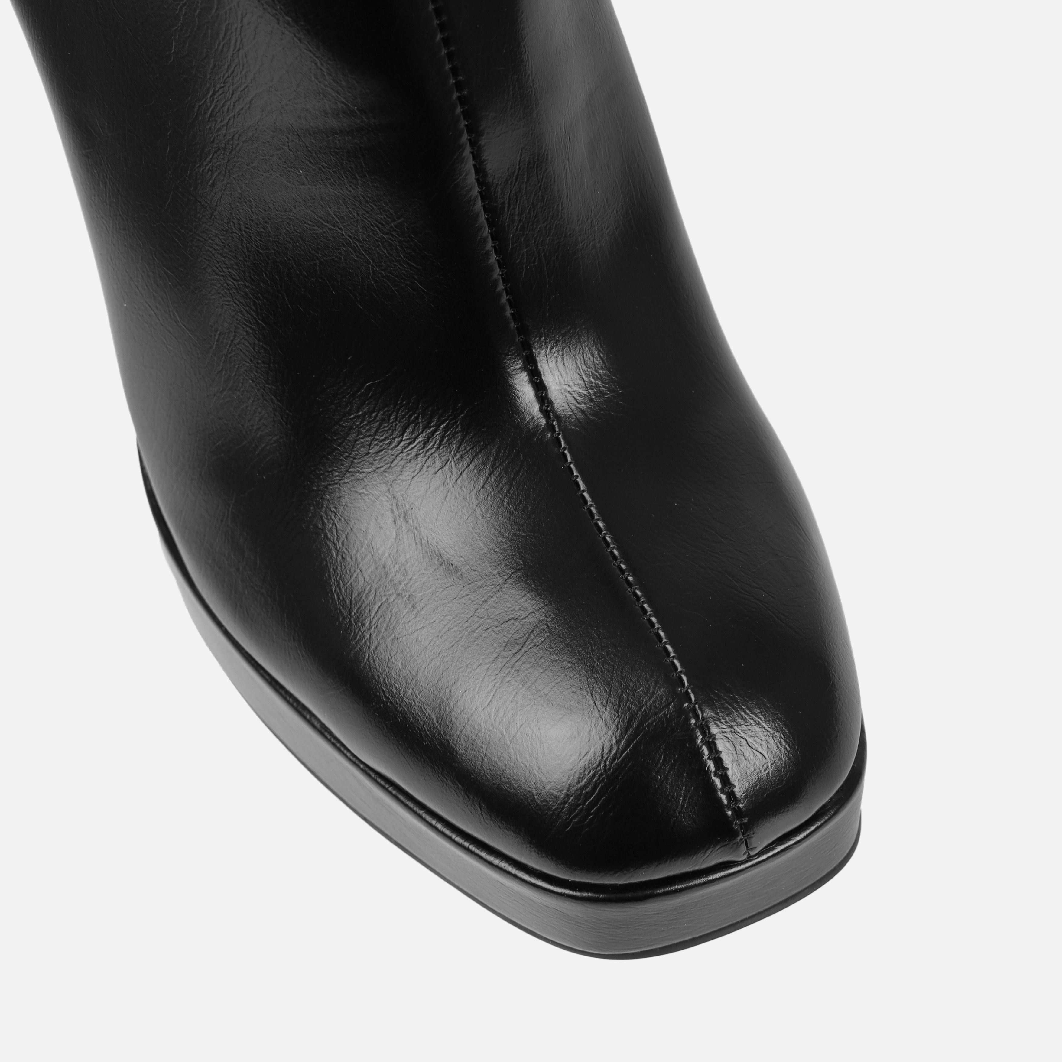 Howie Black Platform Block Heel Ankle Boots | SIMMI London