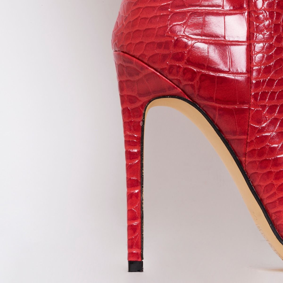 red croc heels
