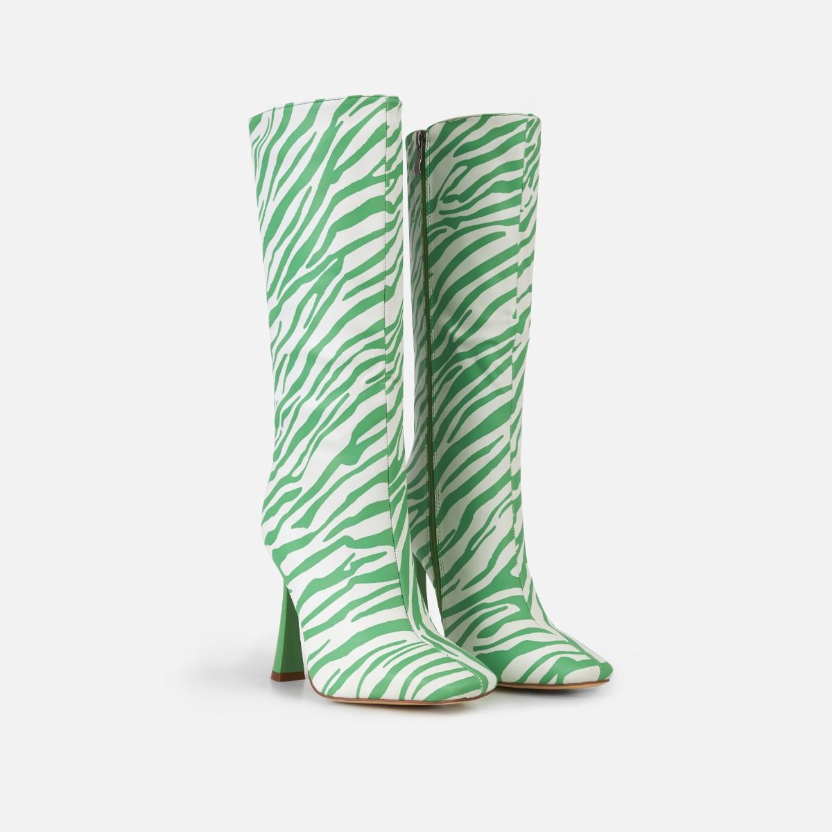 Marty Green Zebra Print Knee High Boots | SIMMI London