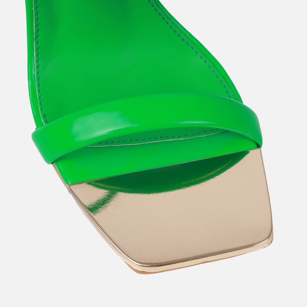 Nuris Green Patent Lace Up Heels| SIMMI London