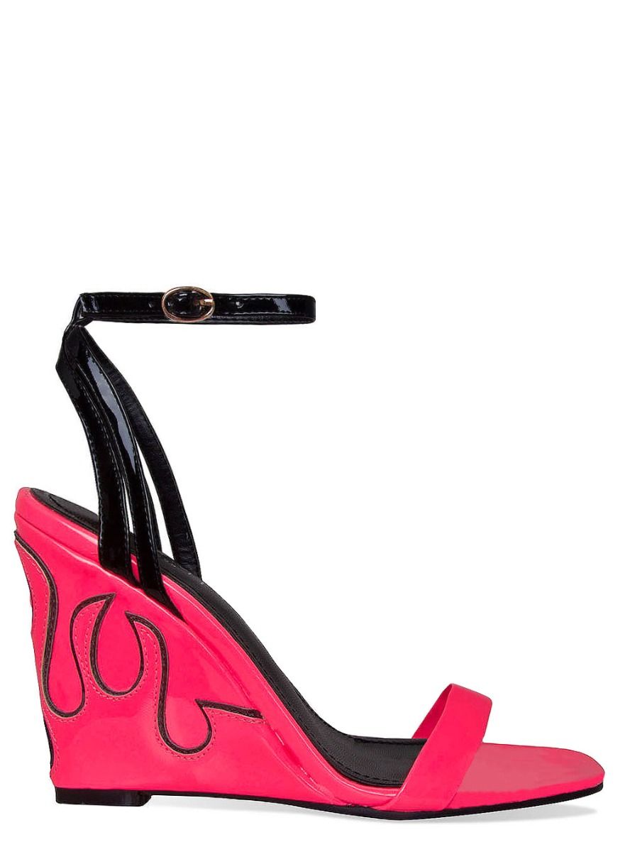 pink and black heels