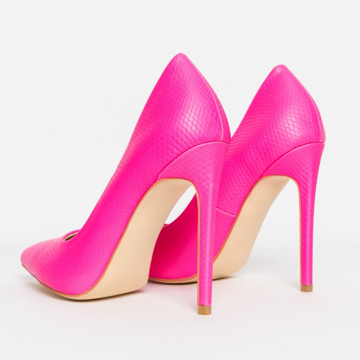 neon pink court shoes