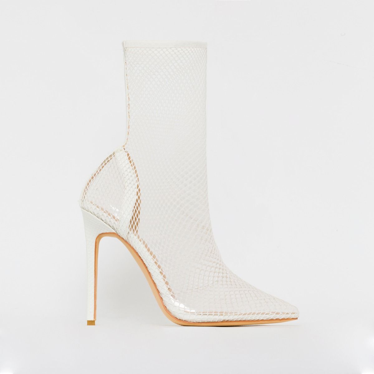 white mesh heels