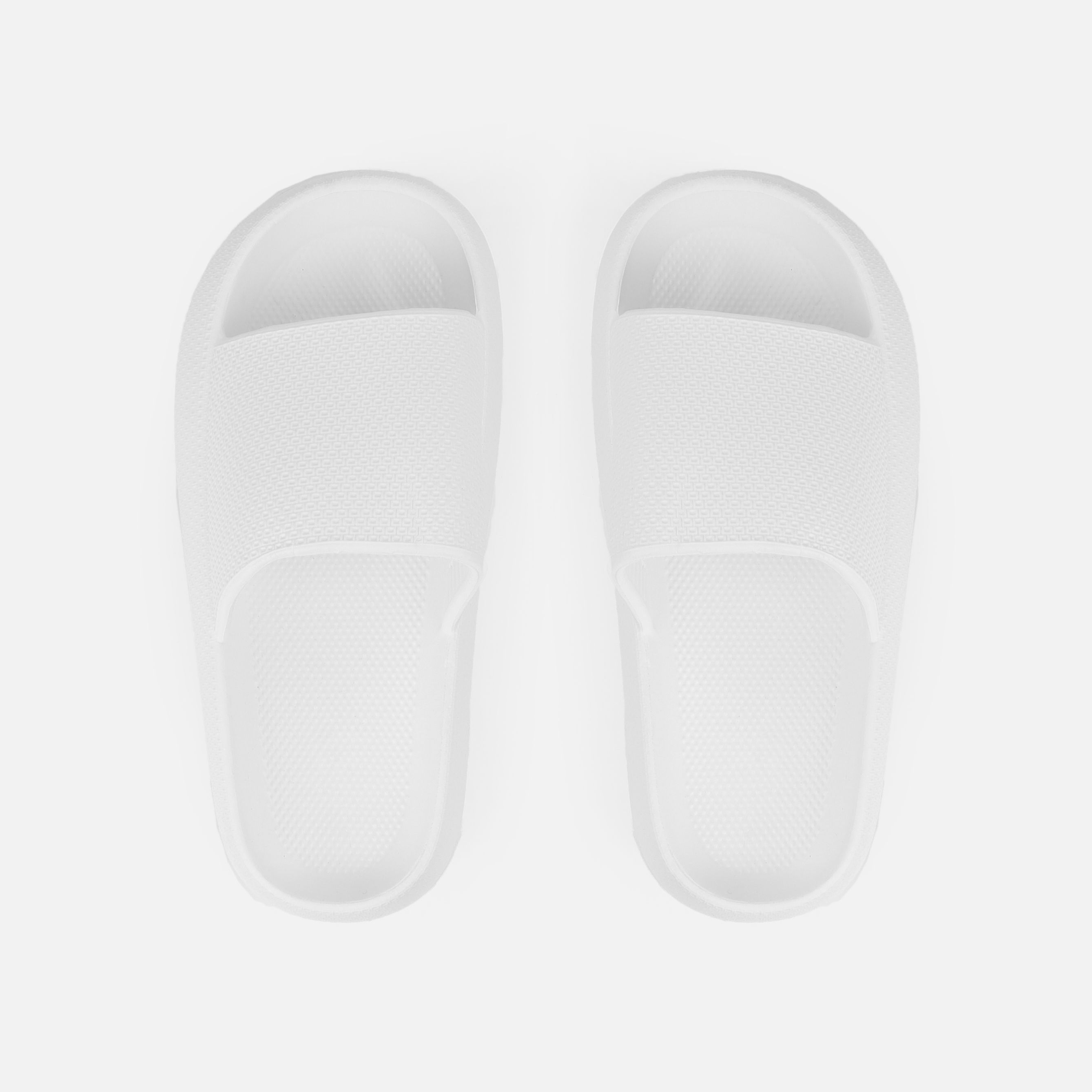 Surf White Moulded Flatform Slides | SIMMI London