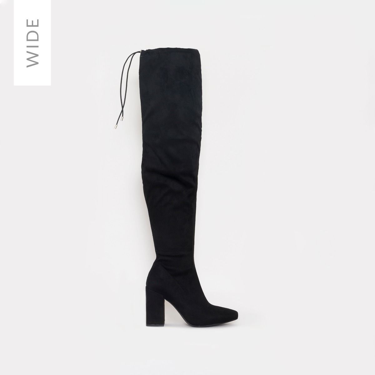 black suede boots wide fit