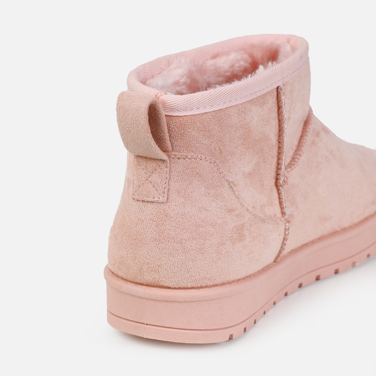 Cosy Pink Faux Suede Mini Boots | SIMMI London