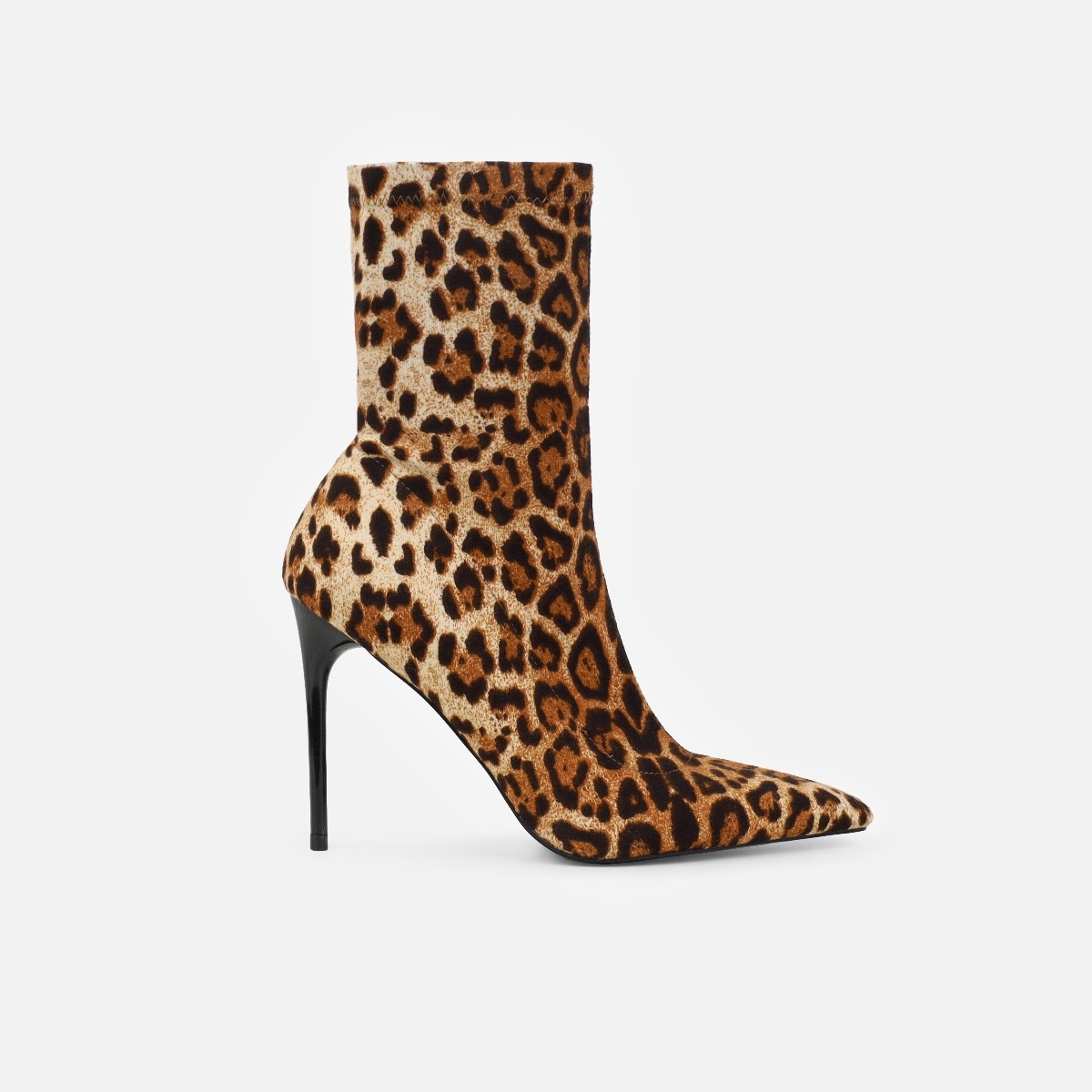 Giorgio Faux Leopard Print Stiletto Sock Boots | SIMMI London